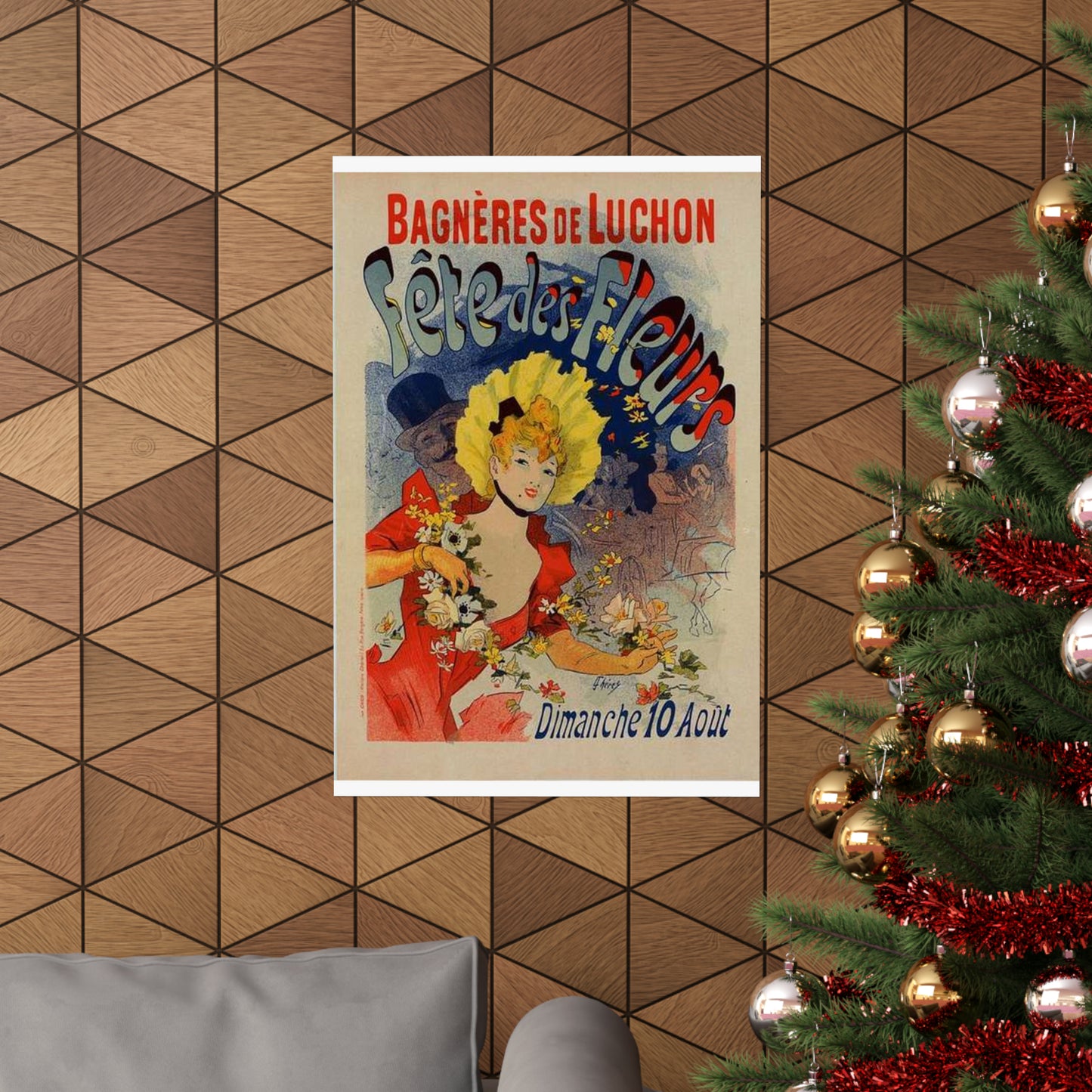 Affiche pour la "Fête des Fleurs de Bagnères-de-Luchon". High Quality Matte Wall Art Poster for Home, Office, Classroom