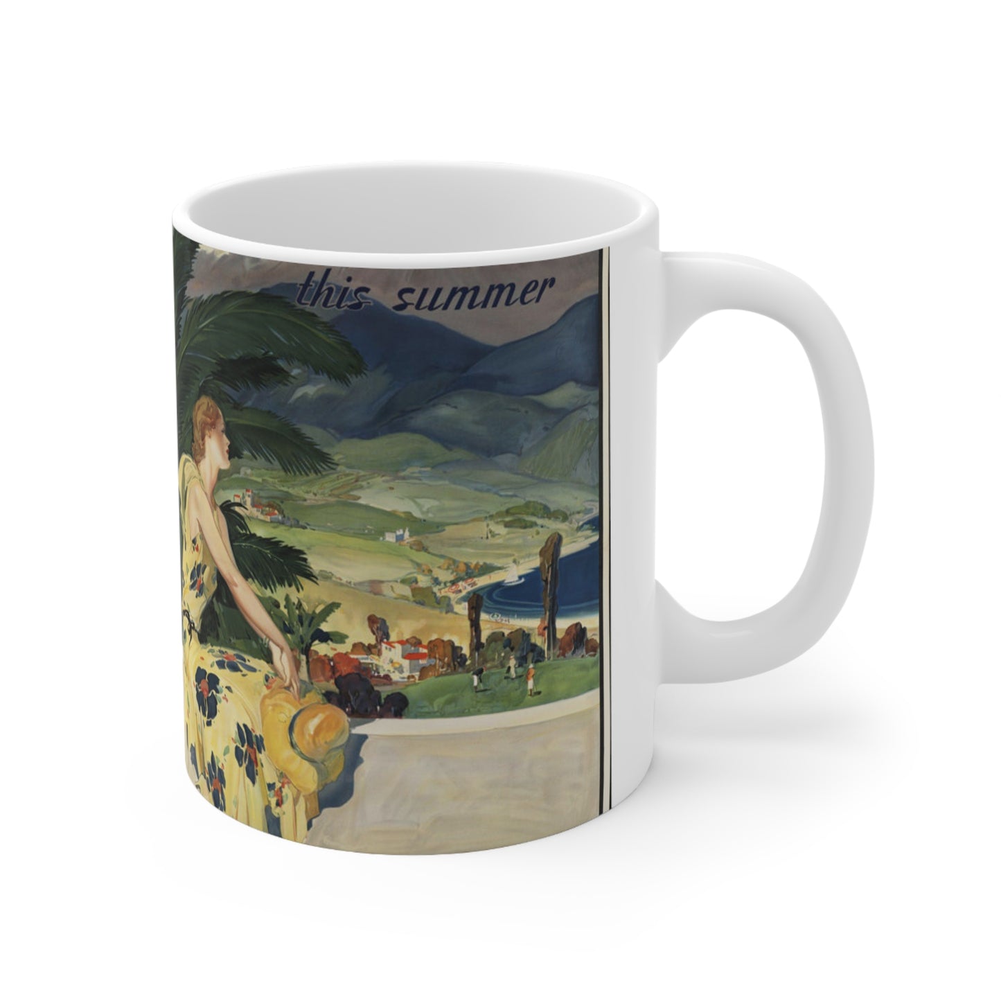 Vintage Travel Posters, 1920s-1930s Beautiful Novelty Ceramic Coffee Mug 11oz