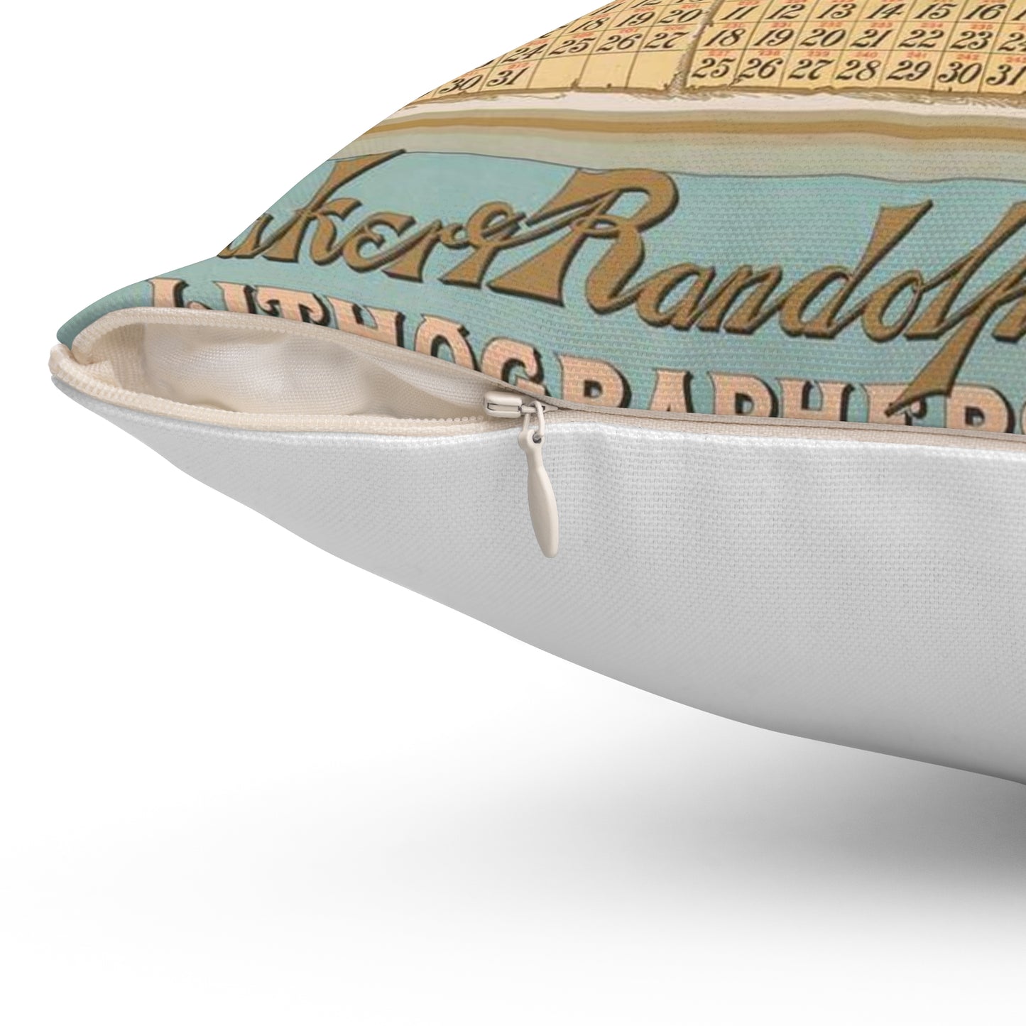 Barker & Randolph, lithographers, printers, binders and black book makers Decorative Accent Square Pillow