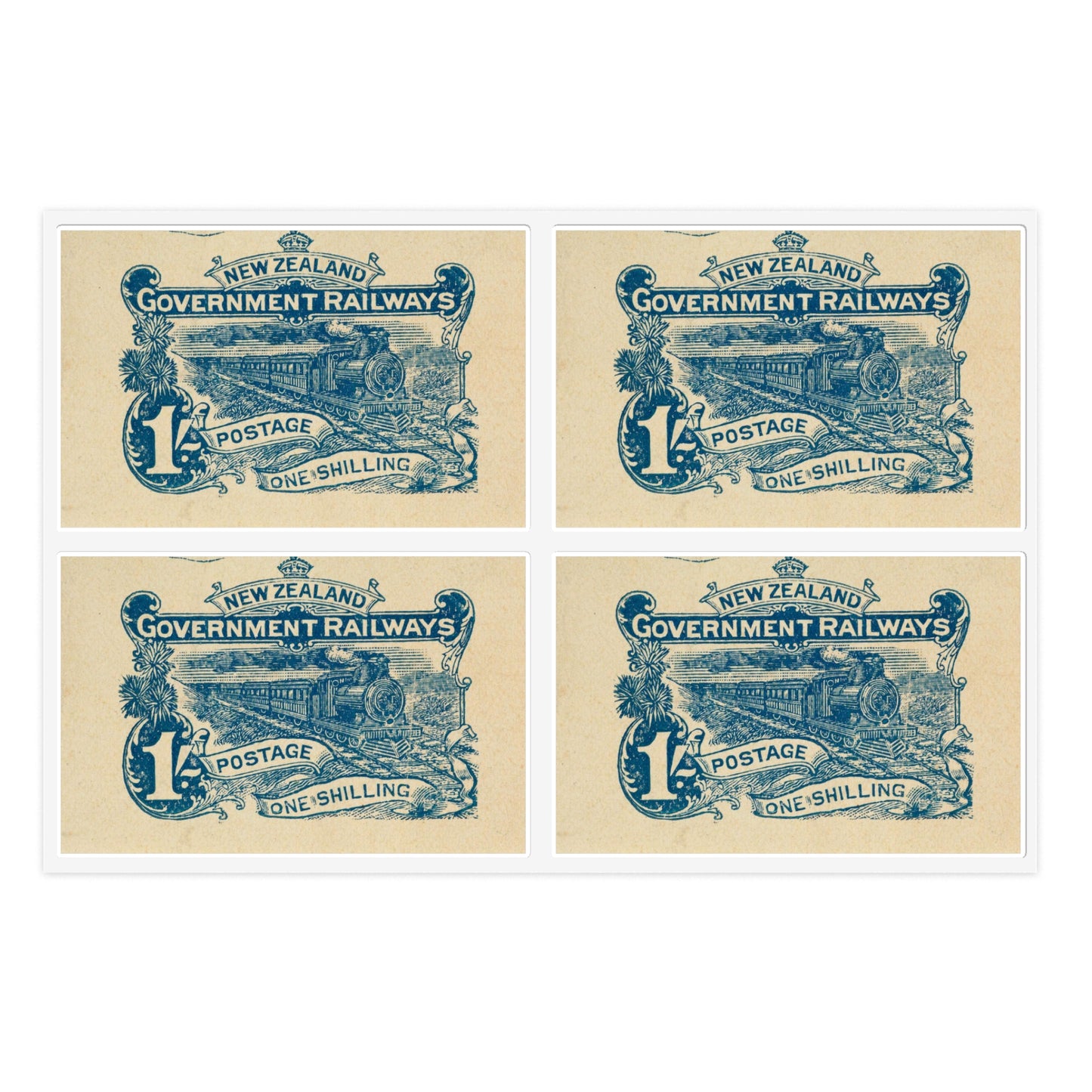 One shilling die proof for the proposed Railways Department stamp issue Laminated UV Protective Vinyl Stickers