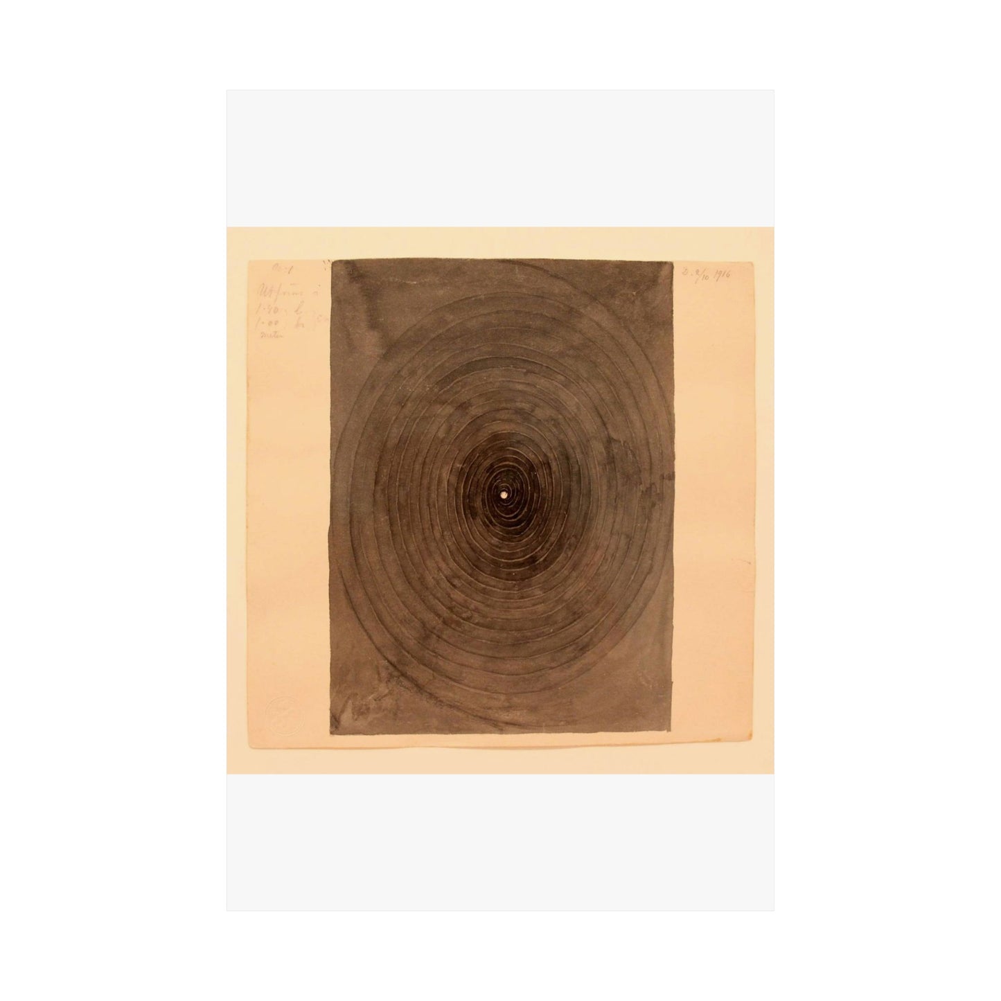 Hilma af Klint - 1916 - No 1 From The Parsifal Series High Quality Matte Wall Art Poster for Home, Office, Classroom