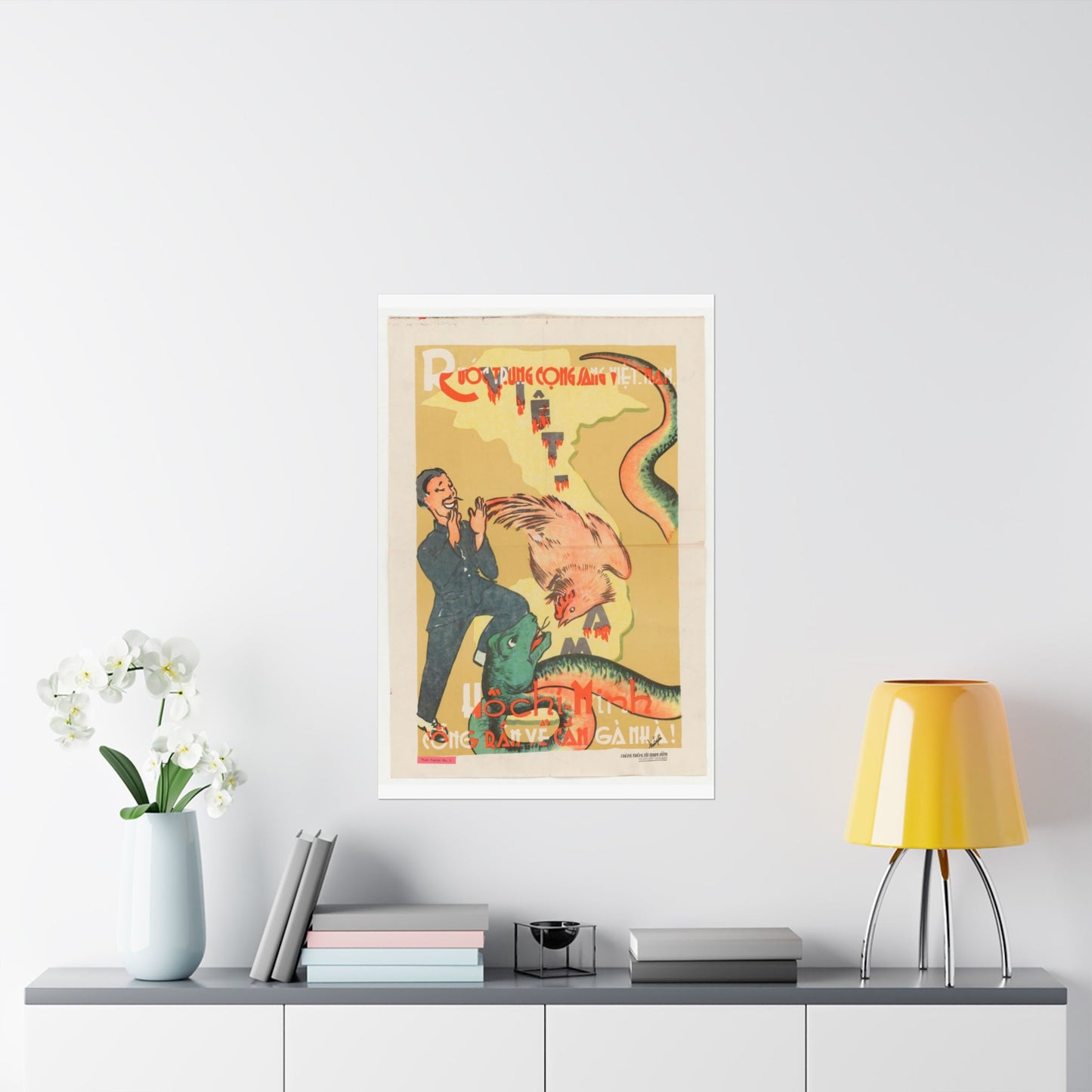 Viet Poster #2, Cold War American Propaganda poster High Quality Matte Wall Art Poster for Home, Office, Classroom