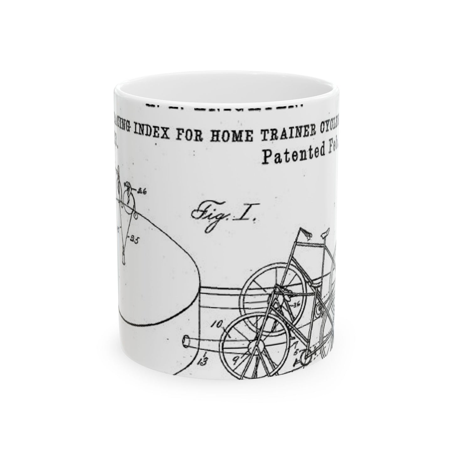 Patent drawing - RacingBikesPatent Public domain image Beautiful Novelty Ceramic Coffee Mug 11oz