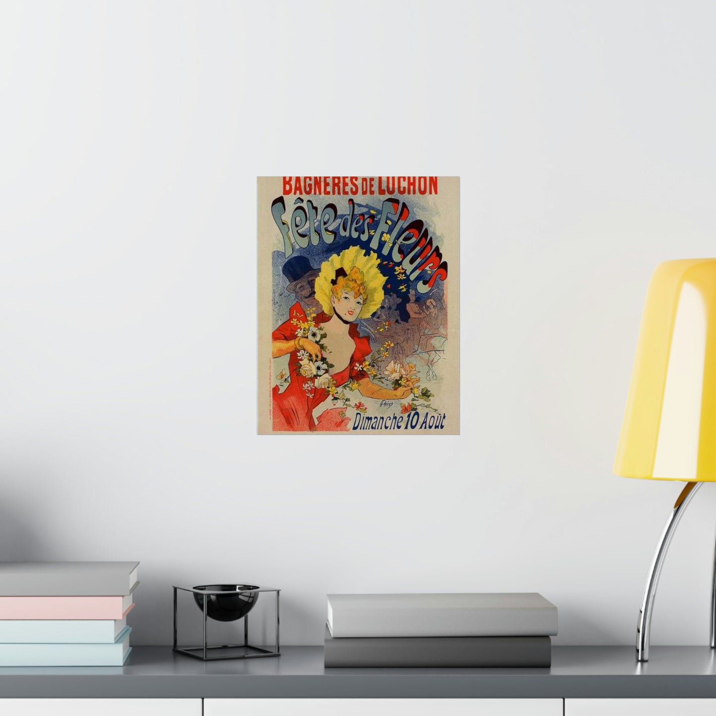 Affiche pour la "Fête des Fleurs de Bagnères-de-Luchon". High Quality Matte Wall Art Poster for Home, Office, Classroom