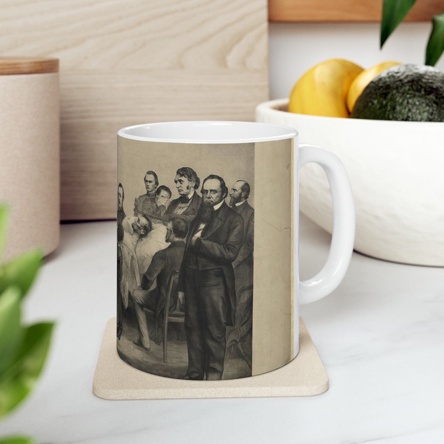 Death bed of Lincoln / A. Brett & Co. 83 Nassau St. Beautiful Novelty Ceramic Coffee Mug 11oz