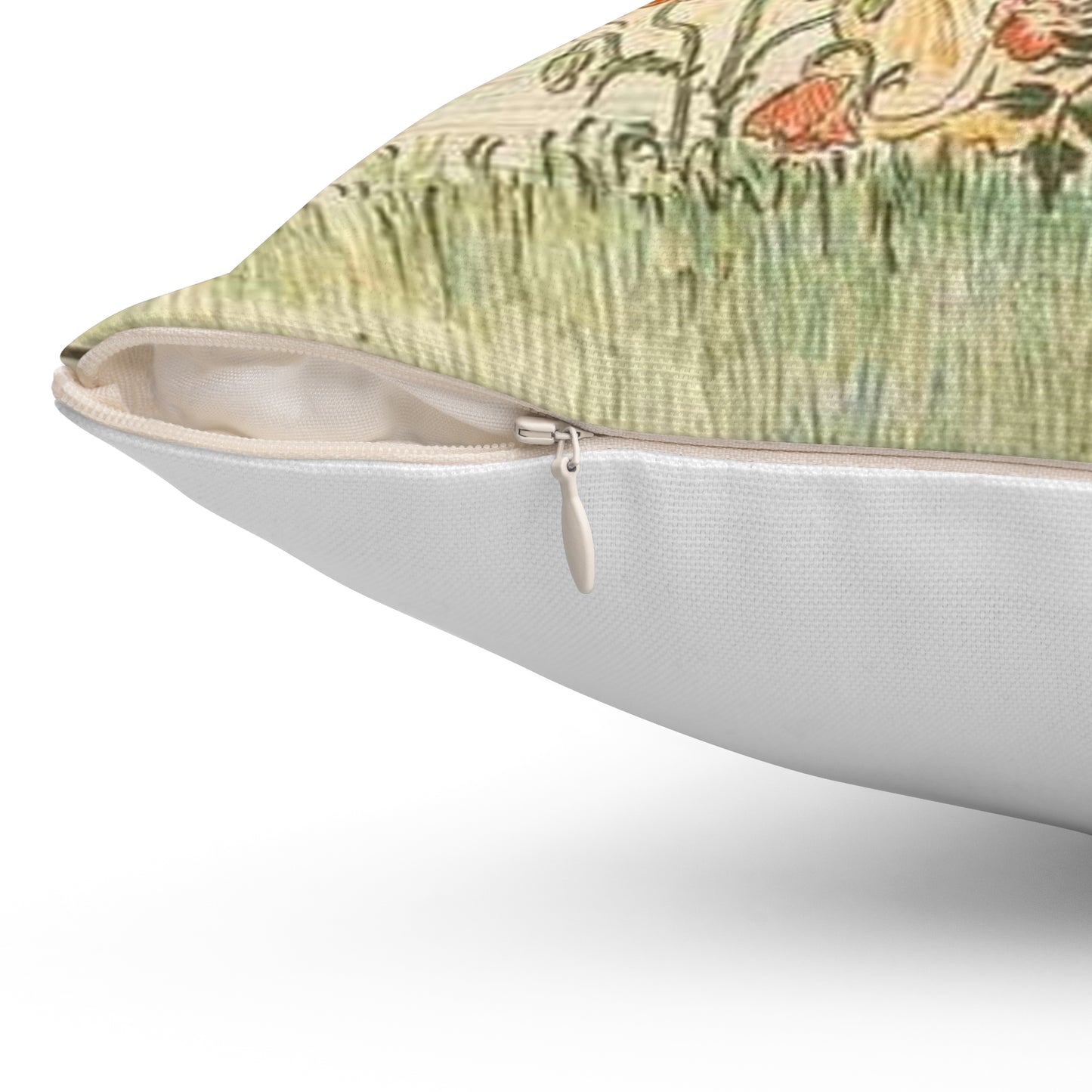 Beneath the summer full-orbed moon, ruddy & gold that rose full soon." Decorative Accent Square Pillow