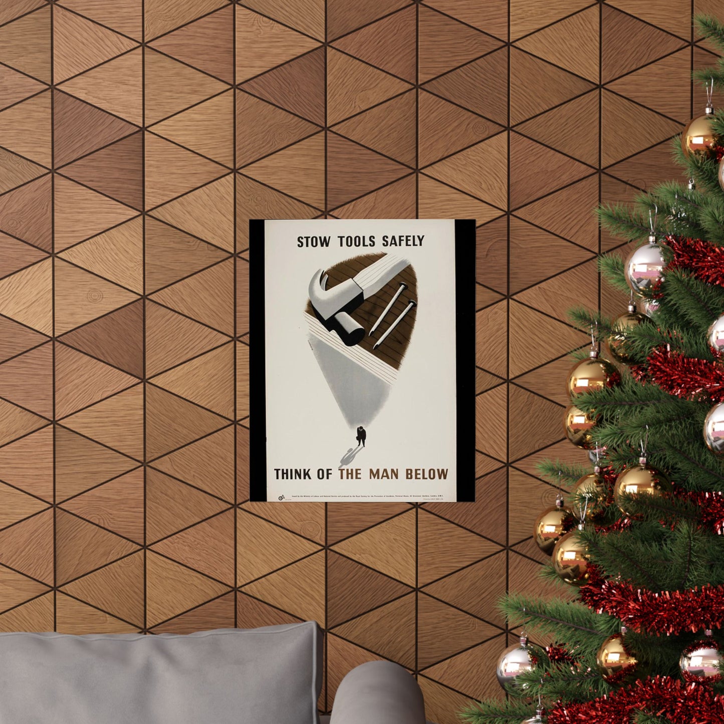 Stow Tools Safely Tom Eckersley High Quality Matte Wall Art Poster for Home, Office, Classroom