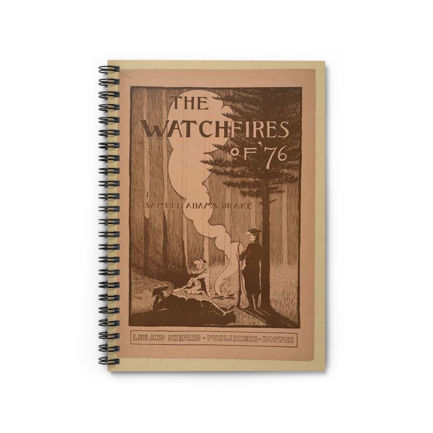 The watchfires of '76., Art Nouveau Poster Spiral Bound Ruled Notebook with Printed Cover