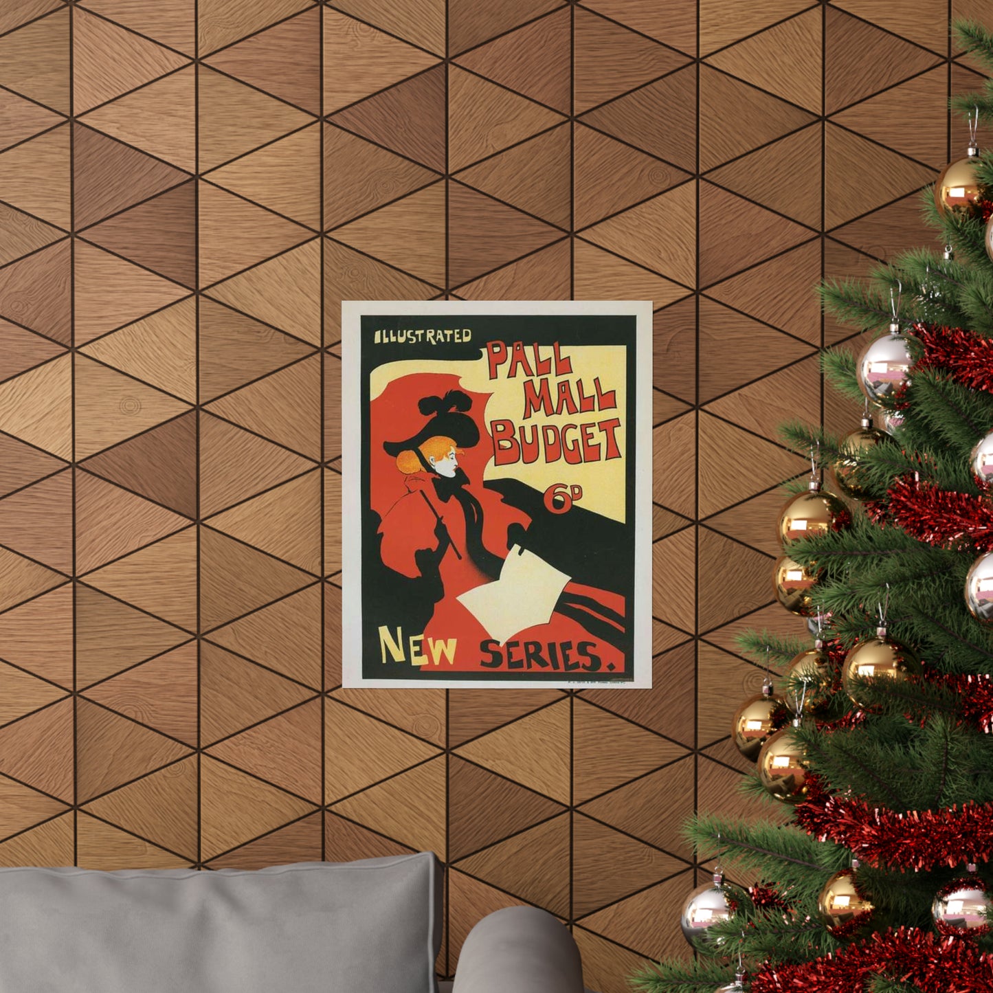 Affiche anglaise pour la revue hebdomadaire "Illustrated Pall Mall Budget". High Quality Matte Wall Art Poster for Home, Office, Classroom