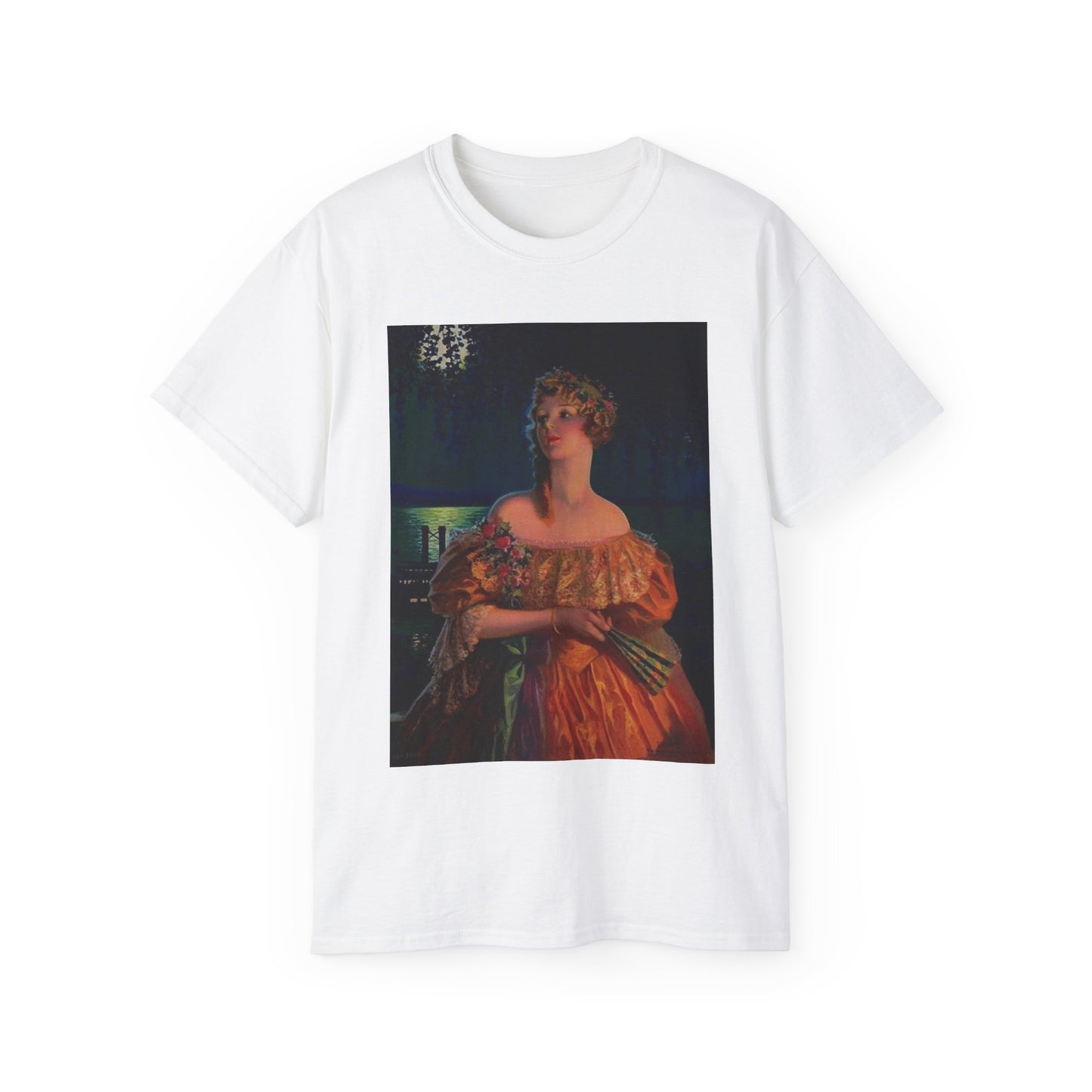 "Dixie", print of painting by Edward Mason Eggleston, 1929 White T-Shirt Gildan 2000 Cotton Unisex