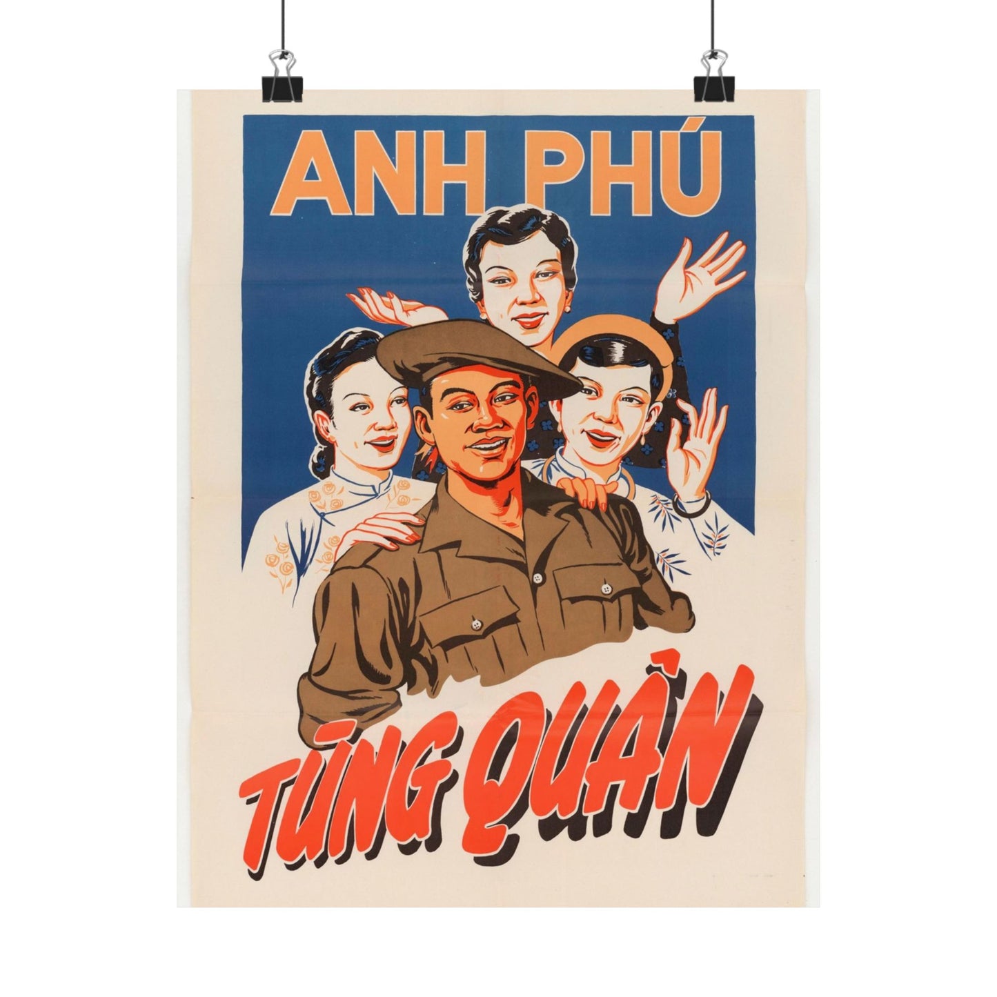 Viet Poster #5, Cold War American Propaganda poster High Quality Matte Wall Art Poster for Home, Office, Classroom