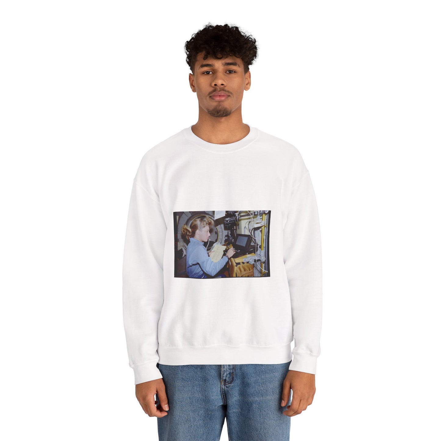 S47-238-020 - STS-047 - Public domain NASA photogrpaph White Heavy Blend Adult Crew Neck SweatShirt