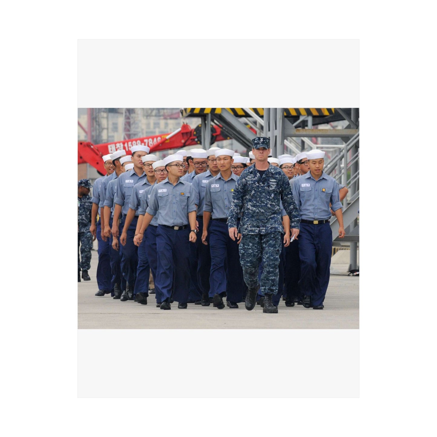 Petty Officer 1st Class Jerry Foltz escorts Republic High Quality Matte Wall Art Poster for Home, Office, Classroom