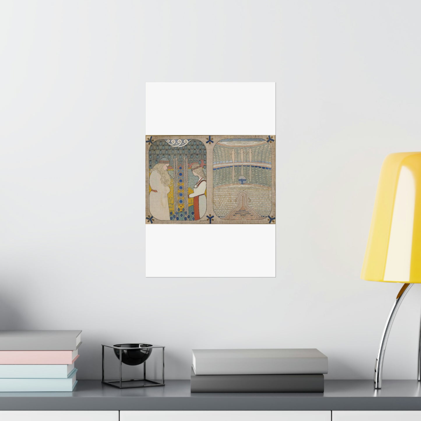 Joseph Alanen - Courting of Aino and Aino Drowns Herself High Quality Matte Wall Art Poster for Home, Office, Classroom