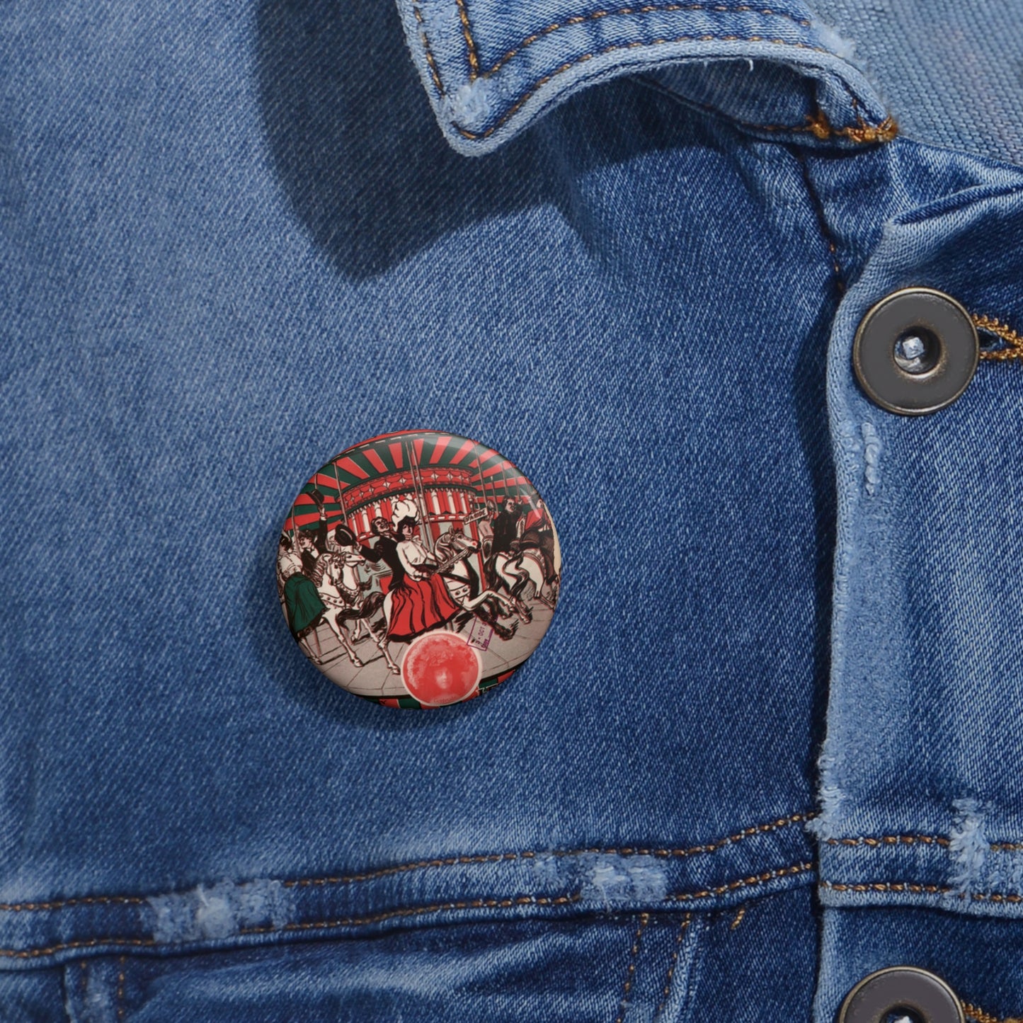 On the joy line - Public domain American sheet music Pin Buttons with Crisp Design