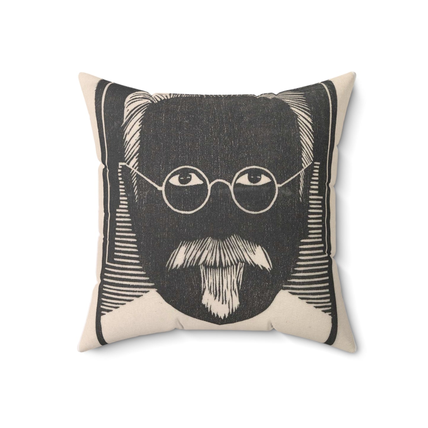 Samuel Jessurun de Mesquita - Zelfportret met bril en sik Decorative Accent Square Pillow