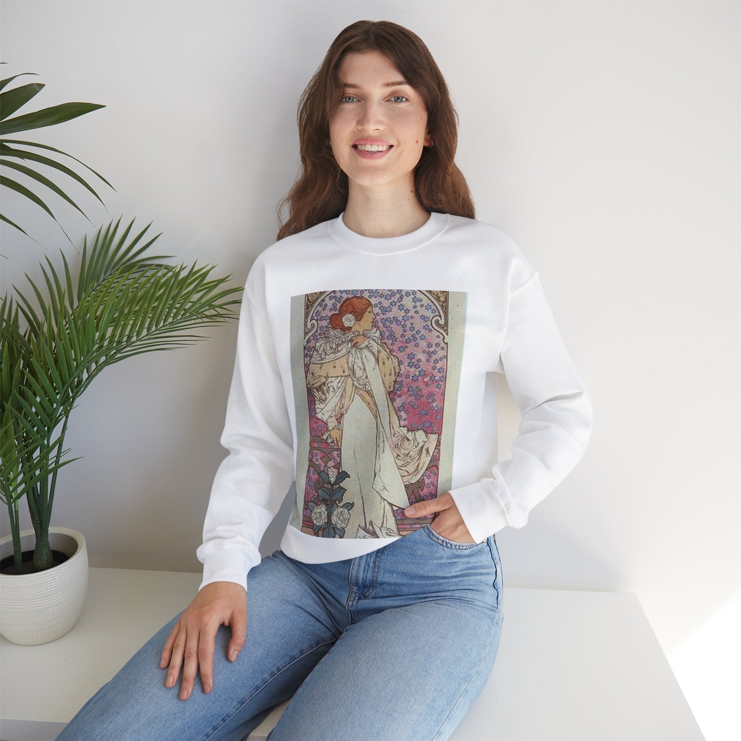Affiche pour le Théâtre de la Renaissance, "la Dame aux Camélias". White Heavy Blend Adult Crew Neck SweatShirt