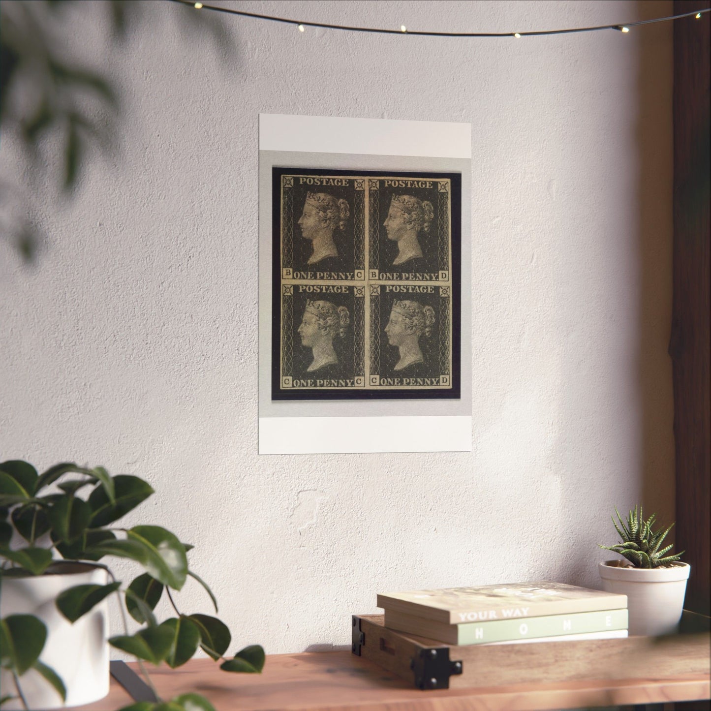 "Penny Black" postage stamps - postal stamp High Quality Matte Wall Art Poster for Home, Office, Classroom