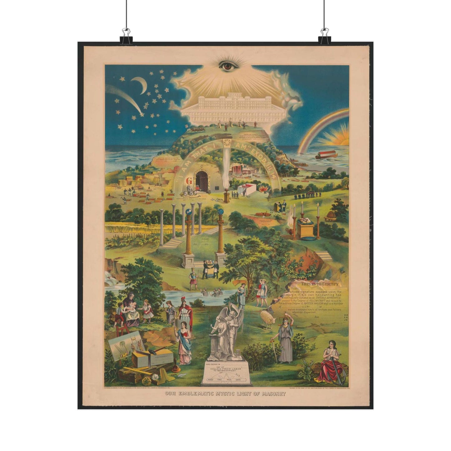 Our emblematic mystic light of masonry High Quality Matte Wall Art Poster for Home, Office, Classroom