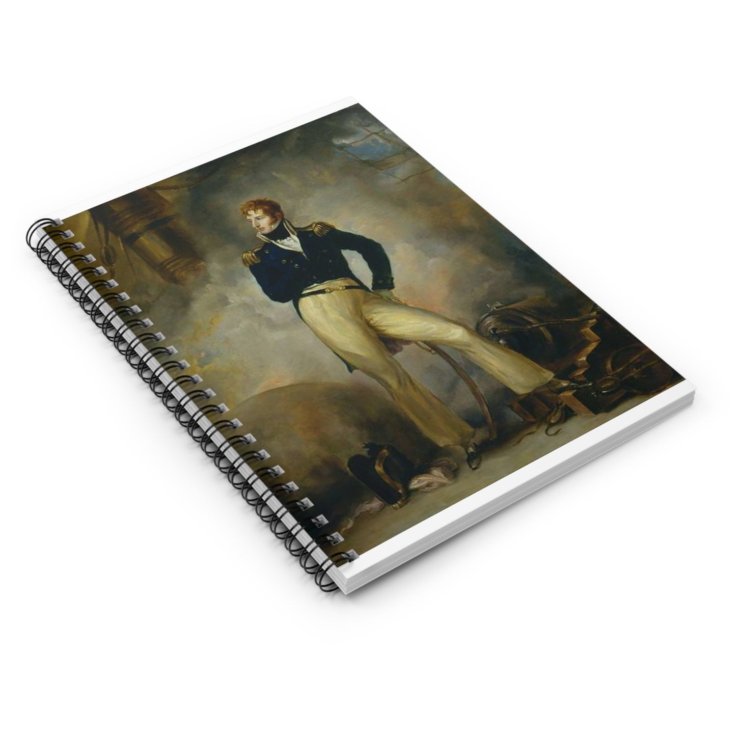 Lord Cochrane 1807 - Public domain painting Spiral Bound Ruled Notebook with Printed Cover
