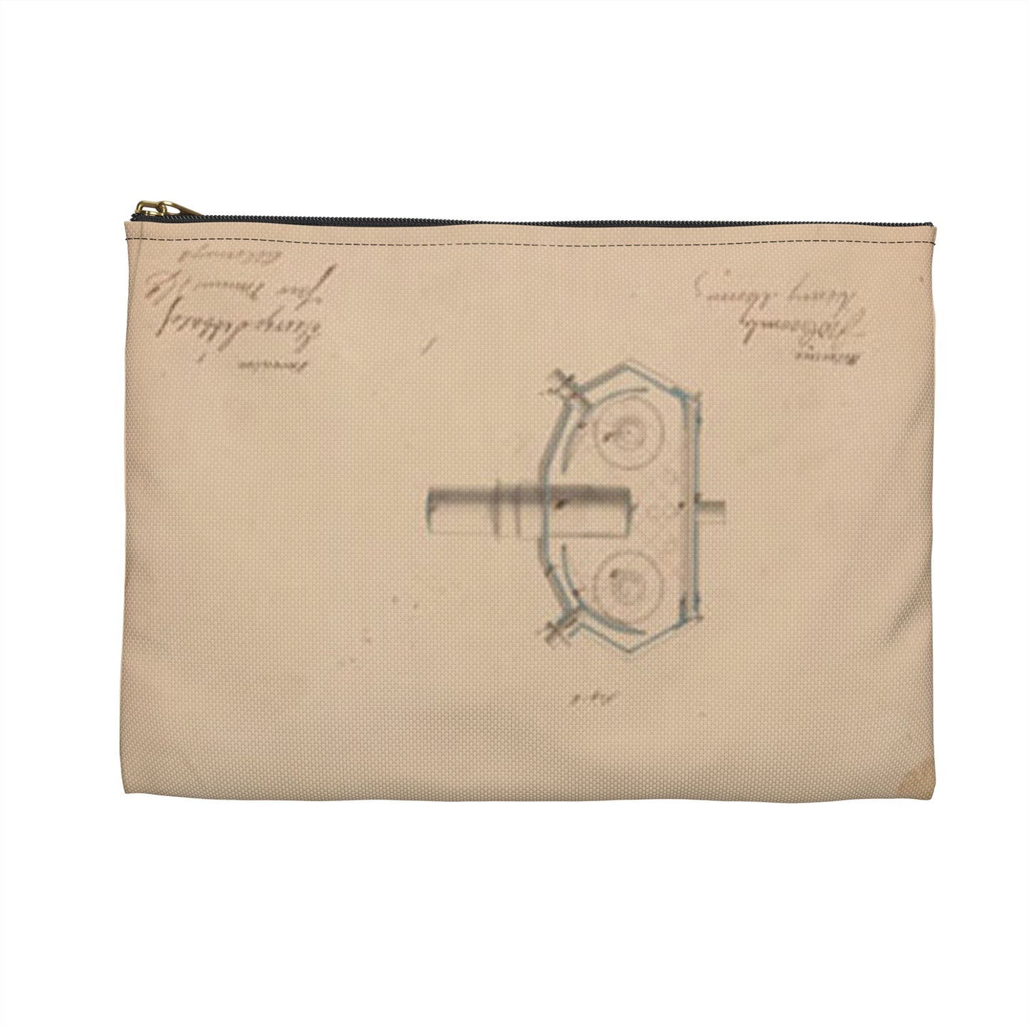 Patent drawing - Drawing of Improvement in Magic Lanterns Public domain image Large Organizer Pouch with Black Zipper