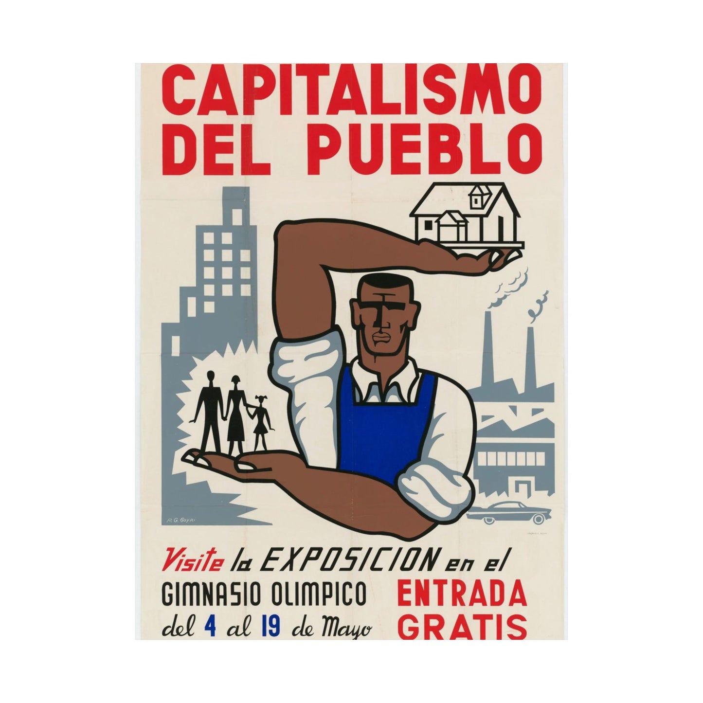 People's Capitalism Poster, United States information service propaganda High Quality Matte Wall Art Poster for Home, Office, Classroom