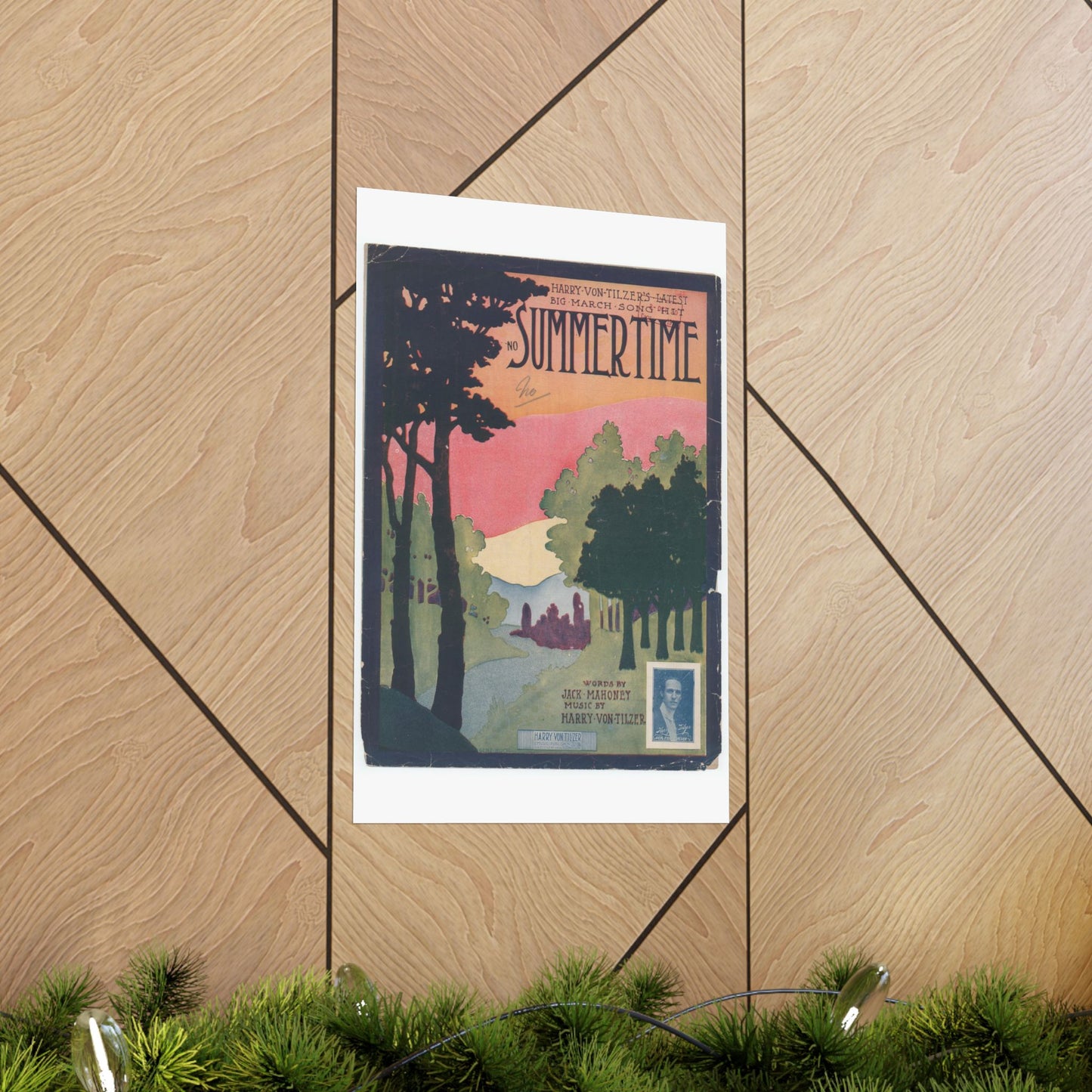 Summertime, musical notation - Public domain American sheet music High Quality Matte Wall Art Poster for Home, Office, Classroom