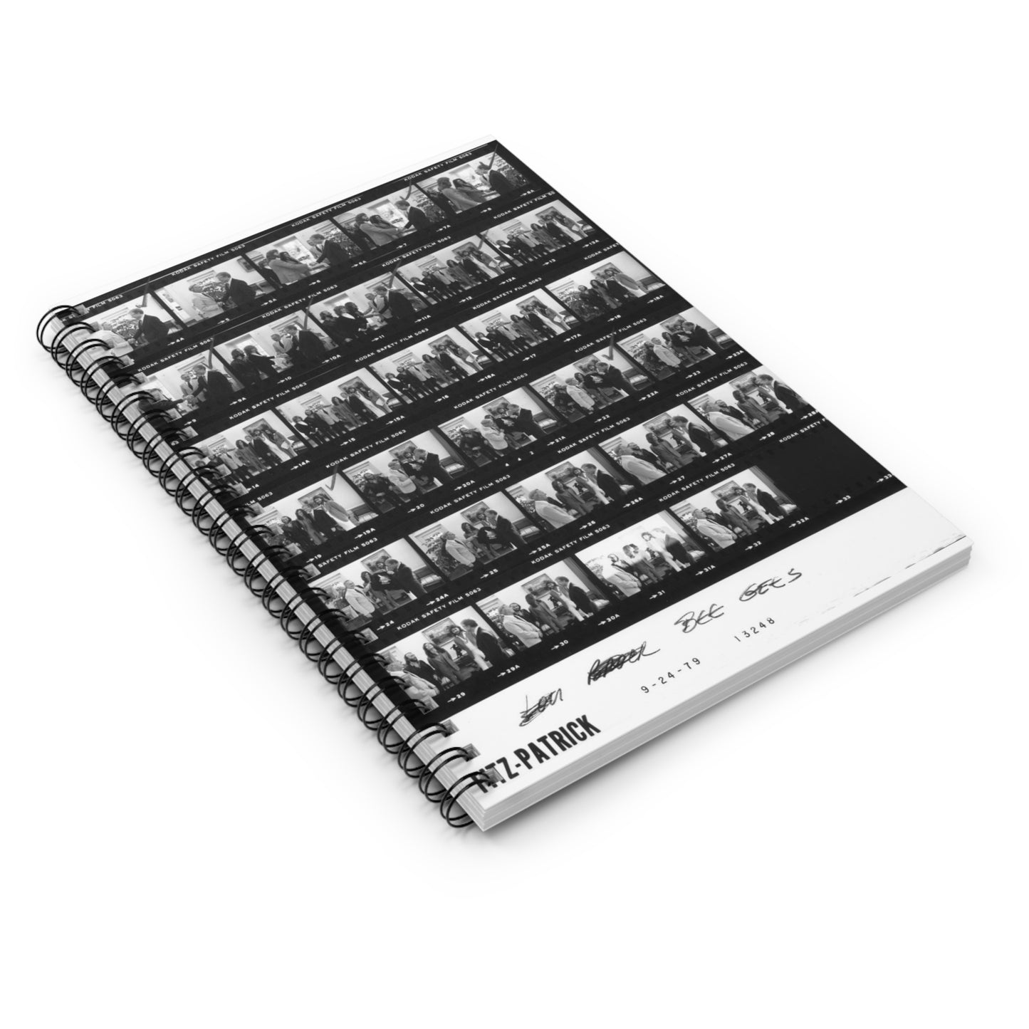 Jimmy Carter - With Bee Gees - Barry, Maurice, Robin Gibb and their father, Hugh Gibb, Fr. 5A-12A Spiral Bound Ruled Notebook with Printed Cover