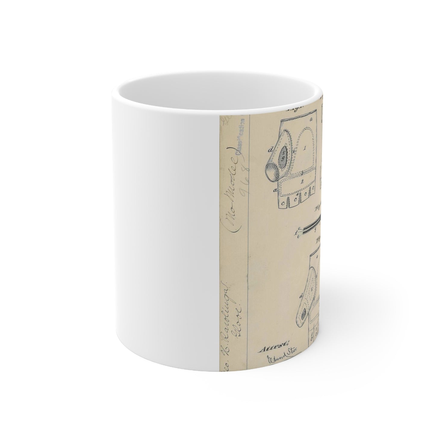 Patent drawing - Drawing for a "Base Ball Glove" Public domain image Beautiful Novelty Ceramic Coffee Mug 11oz