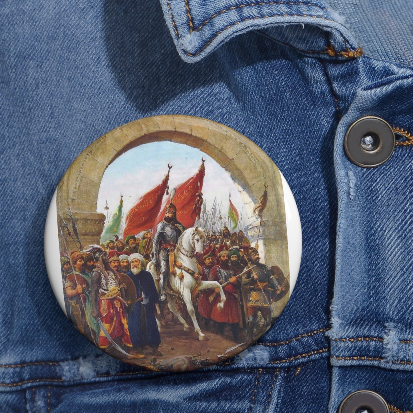Zonaro GatesofConst - Public domain scan of drawing Pin Buttons with Crisp Design