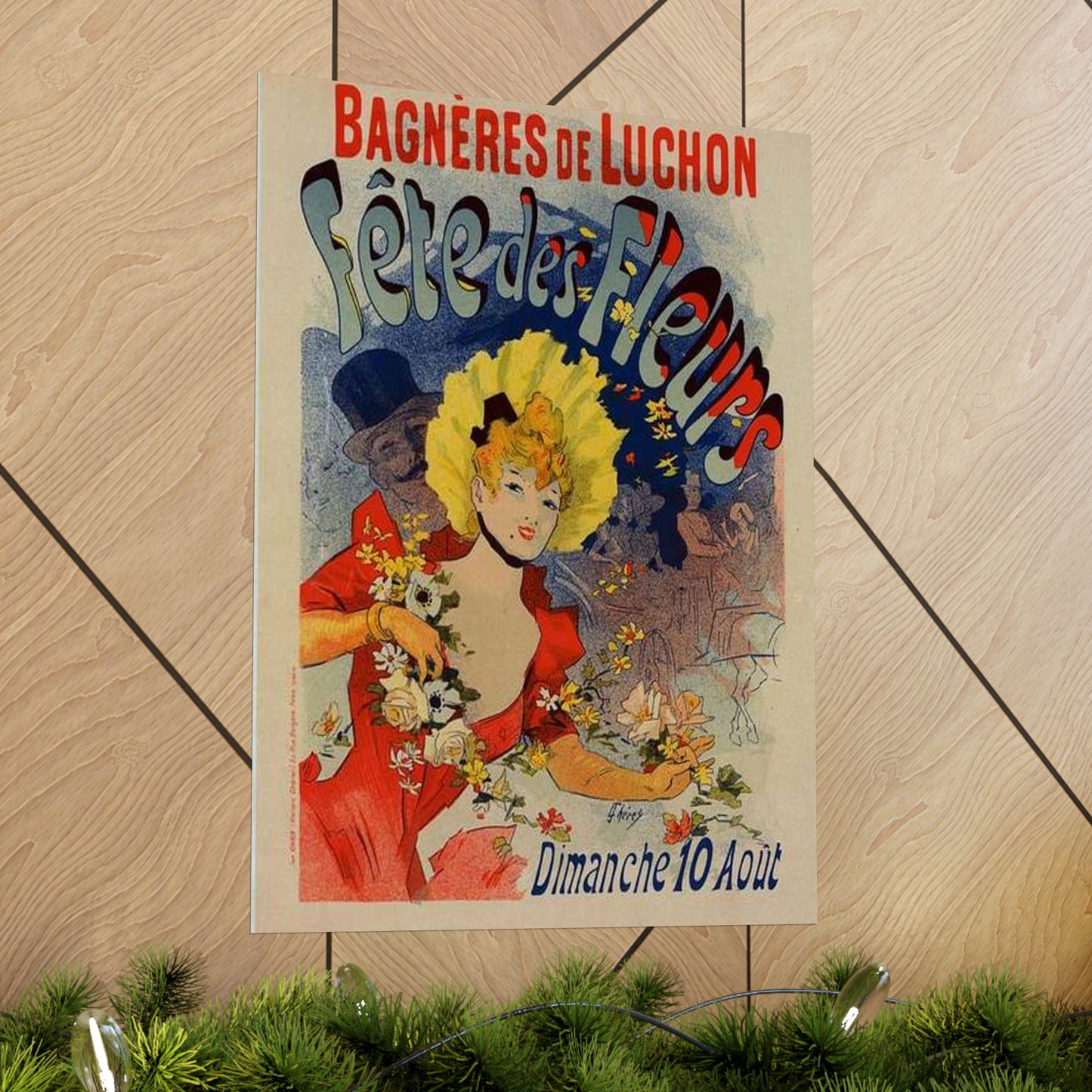 Affiche pour la "Fête des Fleurs de Bagnères-de-Luchon". High Quality Matte Wall Art Poster for Home, Office, Classroom