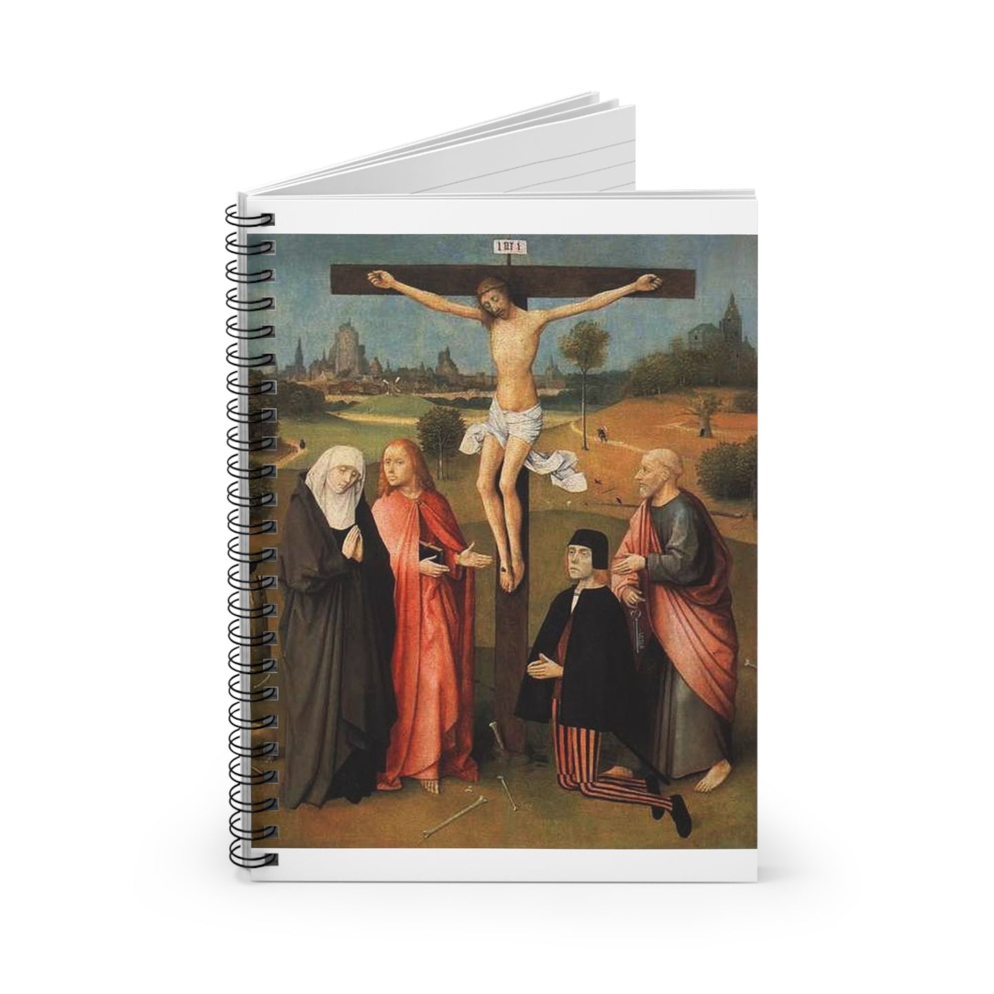 Calvary with Donor Bosch Spiral Bound Ruled Notebook with Printed Cover