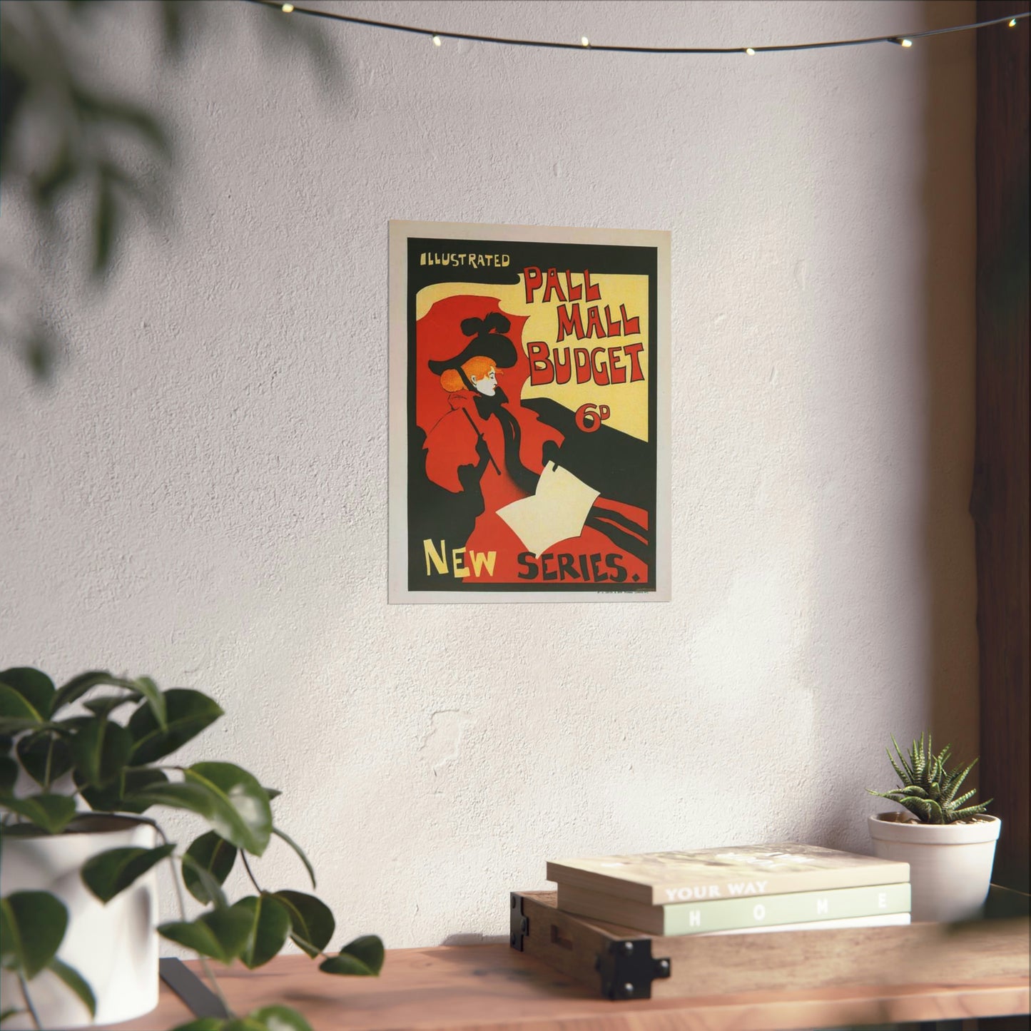 Affiche anglaise pour la revue hebdomadaire "Illustrated Pall Mall Budget". High Quality Matte Wall Art Poster for Home, Office, Classroom