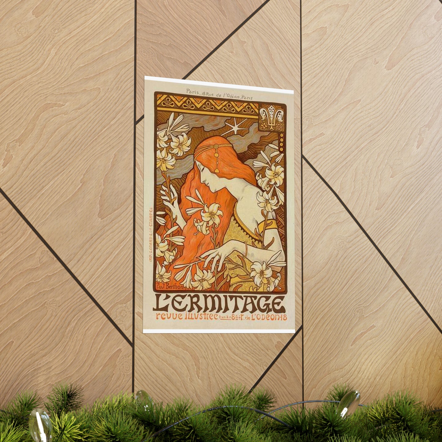 Paul Emile Berthon - Affiche pour la Revue "l'Érmitage. High Quality Matte Wall Art Poster for Home, Office, Classroom