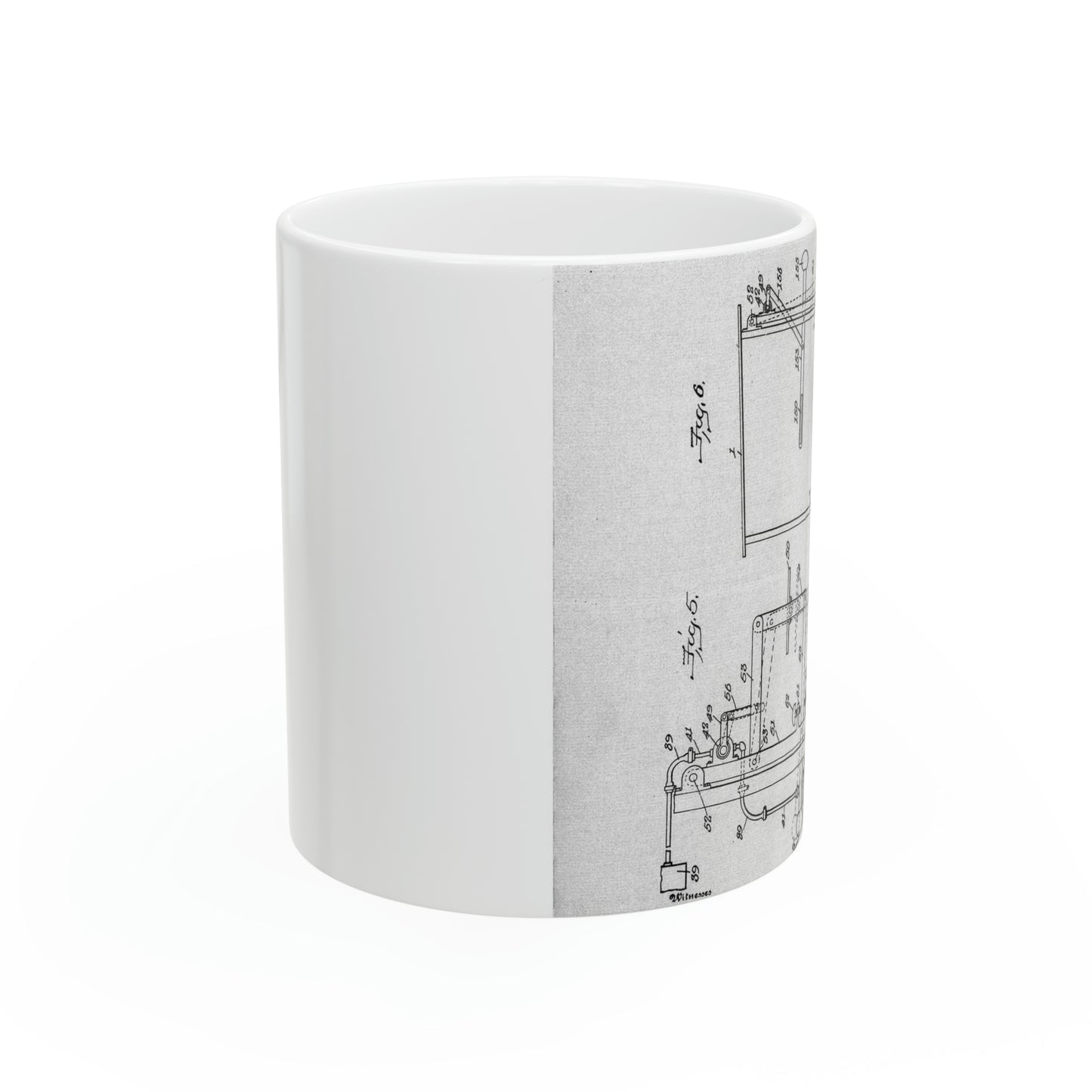 Patent drawing - Subject File: Patents--By Wright Brothers--USA--filed 10 February 1908, patented 14 October 1913 Public domain image Beautiful Novelty Ceramic Coffee Mug 11oz