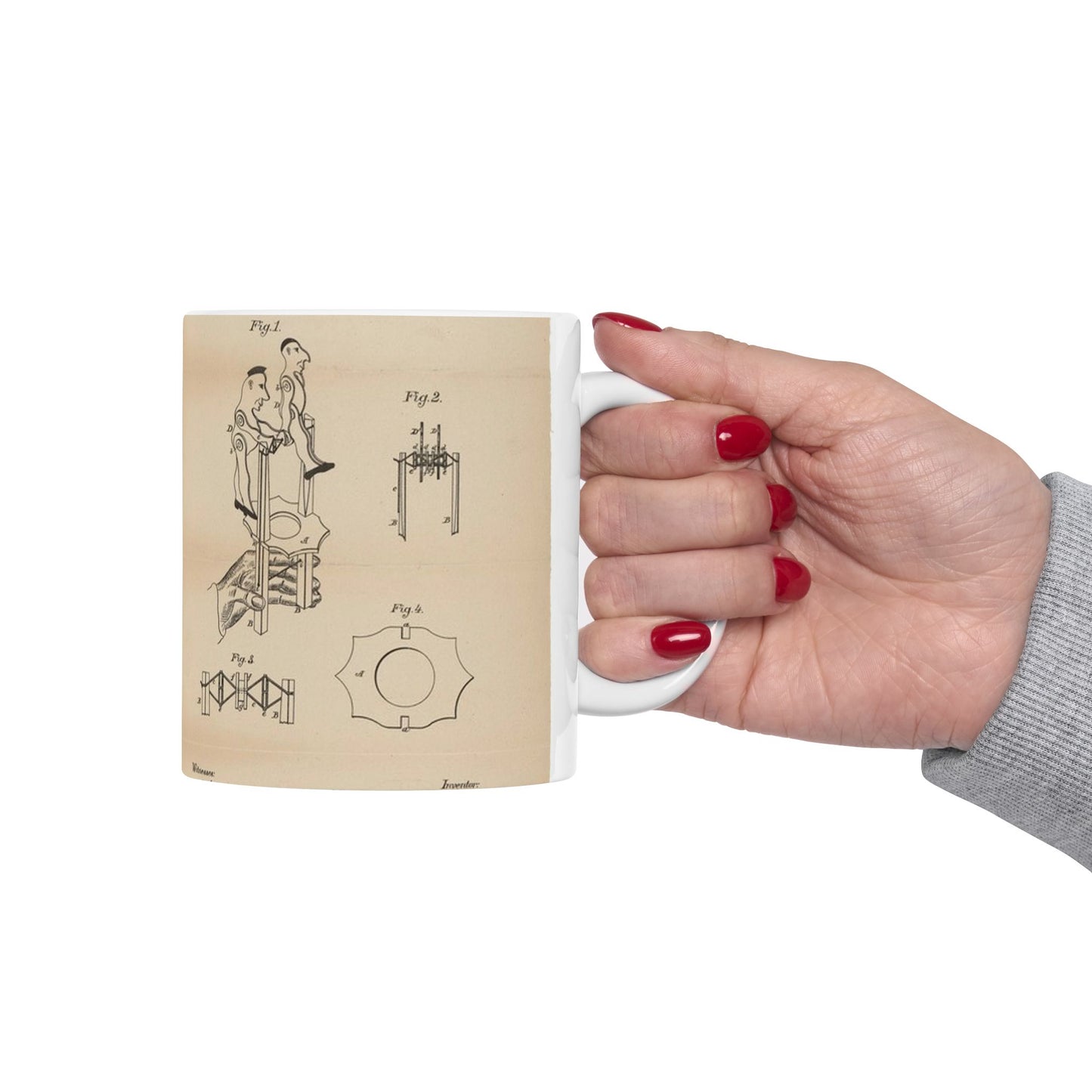 Patent drawing - for a Toy Gymnast Public domain image Beautiful Novelty Ceramic Coffee Mug 11oz