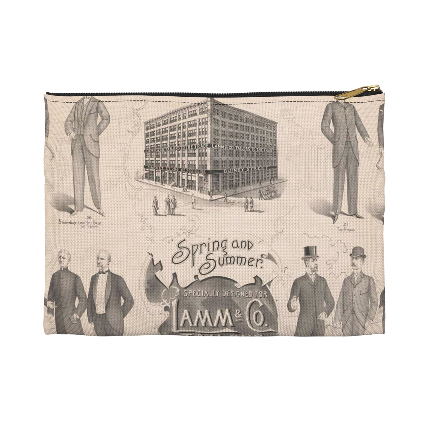 Spring and summer. Specially designed for Lamm & Co. tailors to the trade Large Organizer Pouch with Black Zipper