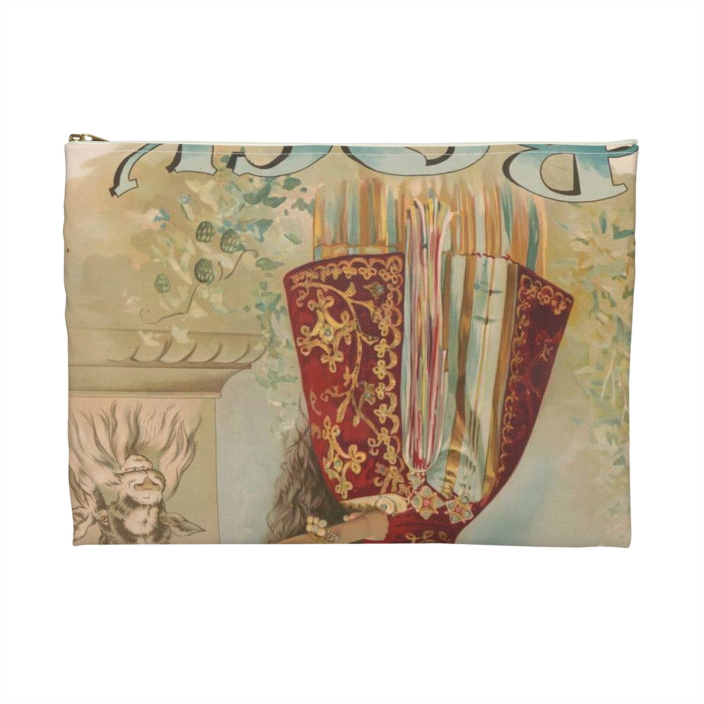 Poster - Bock Miranda no. 199 - Public domain lithograph Large Organizer Pouch with Black Zipper