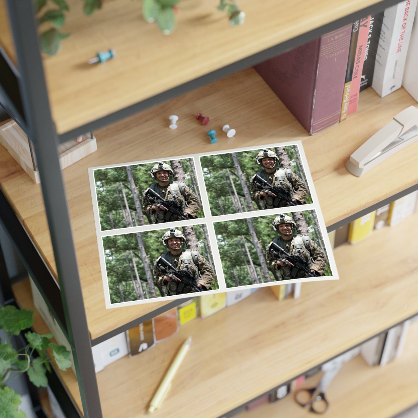 1st Lt. Jamieson Barnes an officer with Headquarters, Laminated UV Protective Vinyl Stickers
