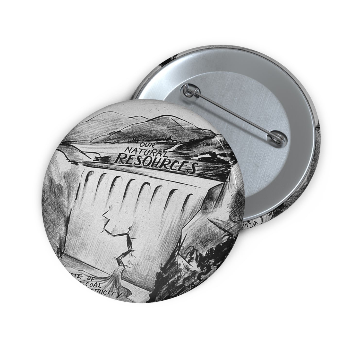 "BEWARE OF THE LEAK IN THE DAM!!" Pin Buttons with Crisp Design