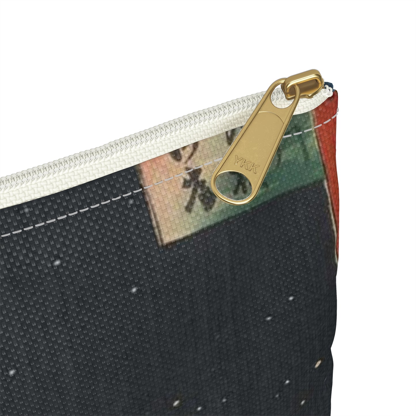 Gajō icchō, Andō Hiroshige - Public domain portrait drawing Large Organizer Pouch with Black Zipper