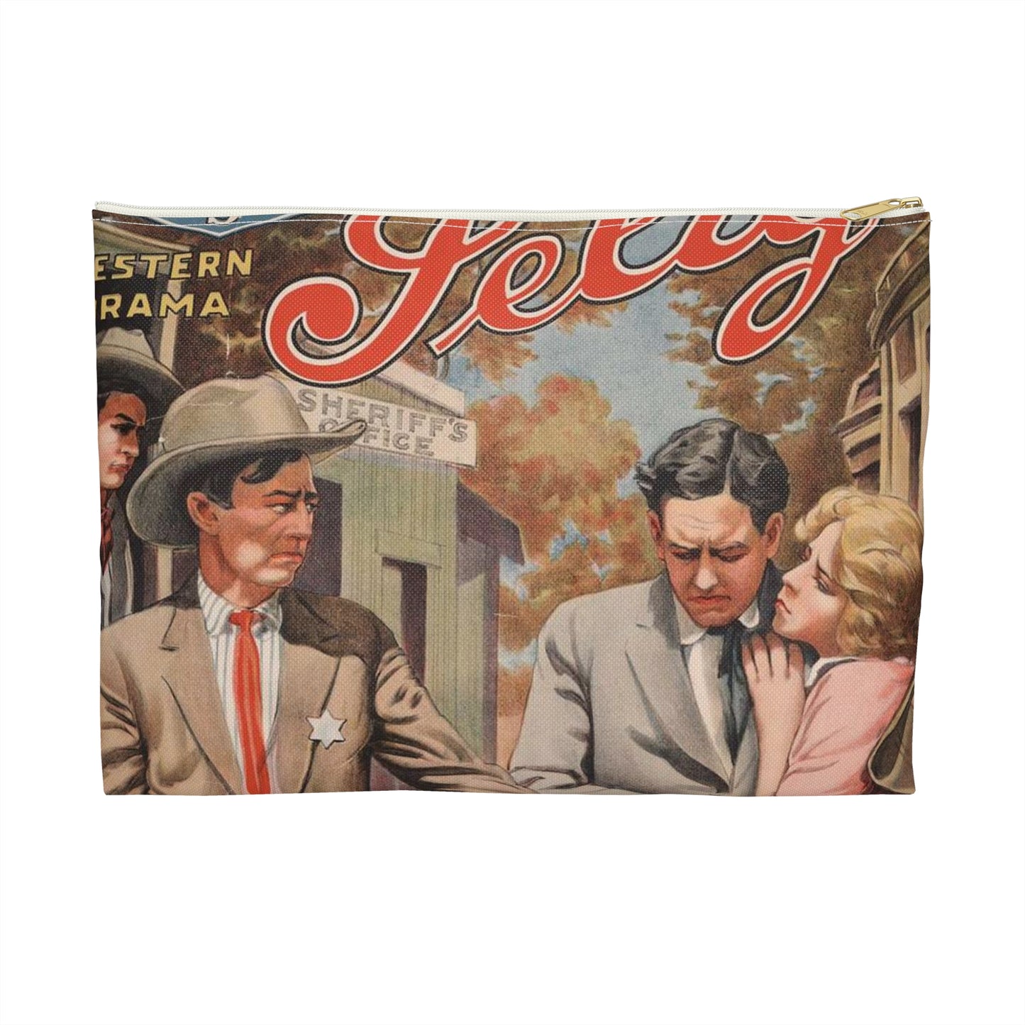 Why the sheriff is a bachelor The fragile reward of duty. Large Organizer Pouch with Black Zipper