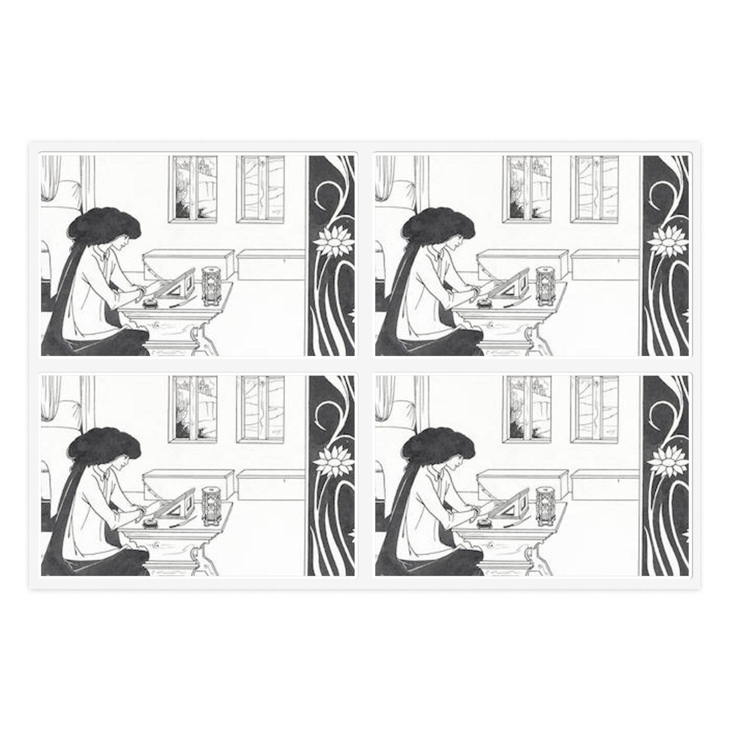 How la Beale Isoud wrote to Sir Tristram Laminated UV Protective Vinyl Stickers