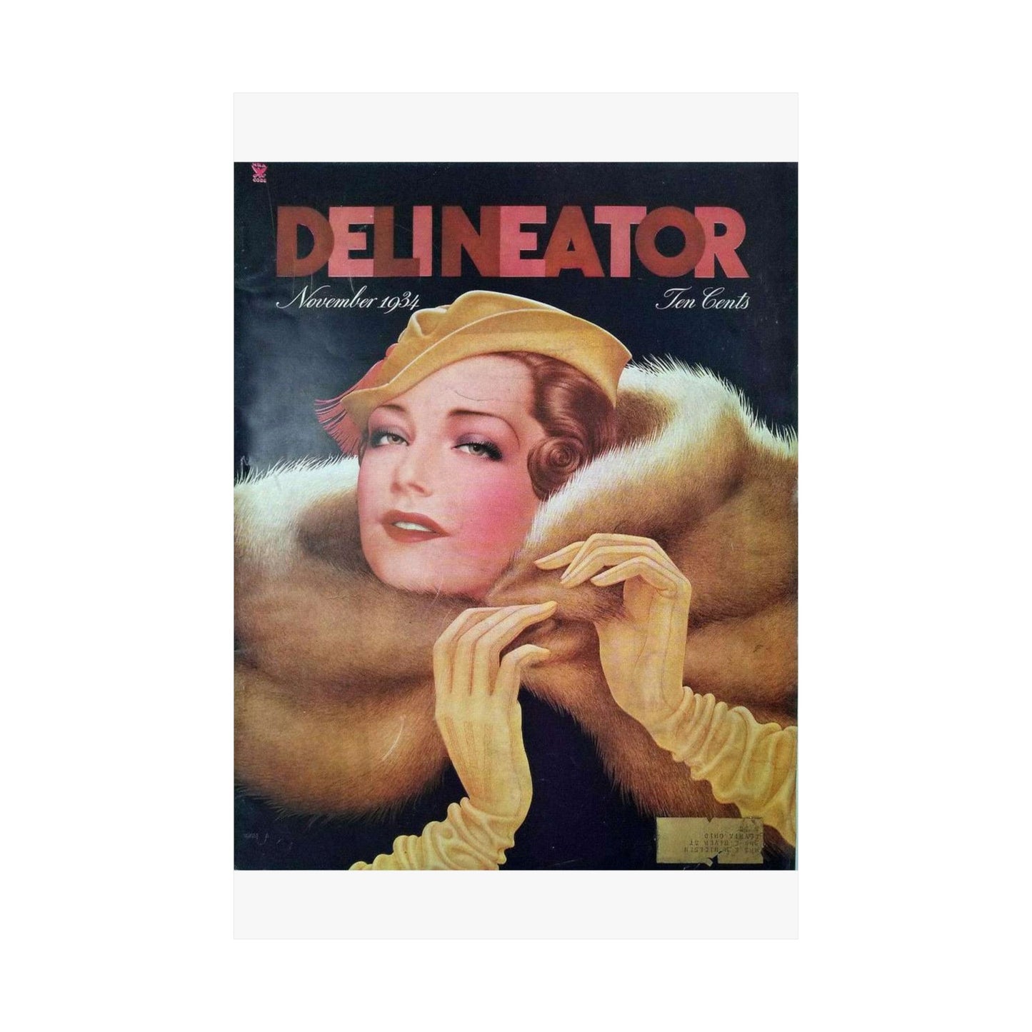 Delineator 1934-11 - Art Deco public domain image High Quality Matte Wall Art Poster for Home, Office, Classroom