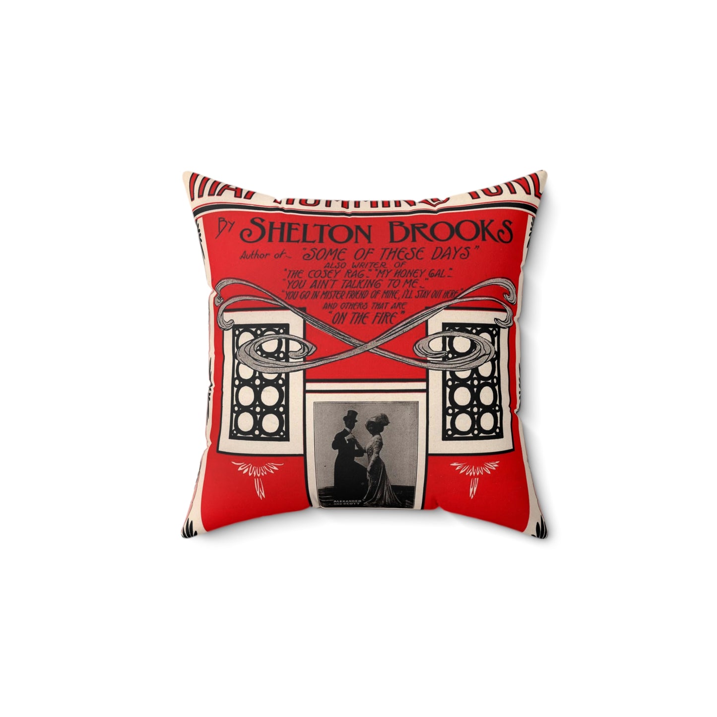 That humming tune - Public domain American sheet music Decorative Accent Square Pillow