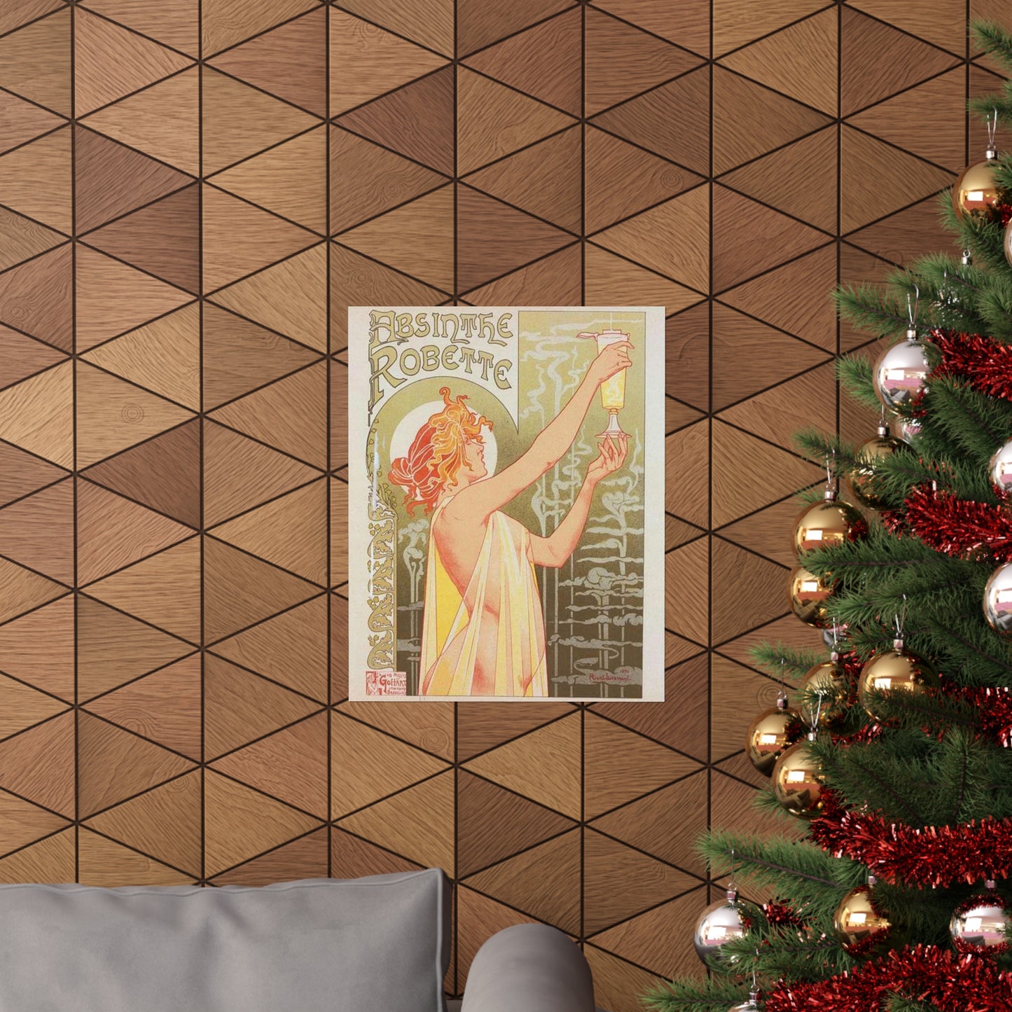 Affiche belge pour l' "Absinthe Robette". High Quality Matte Wall Art Poster for Home, Office, Classroom