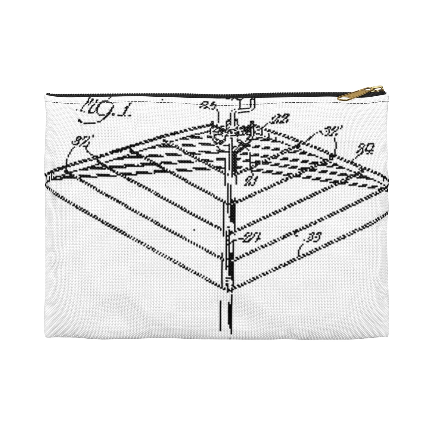 Patent drawing - Clothes dryer Public domain image Large Organizer Pouch with Black Zipper