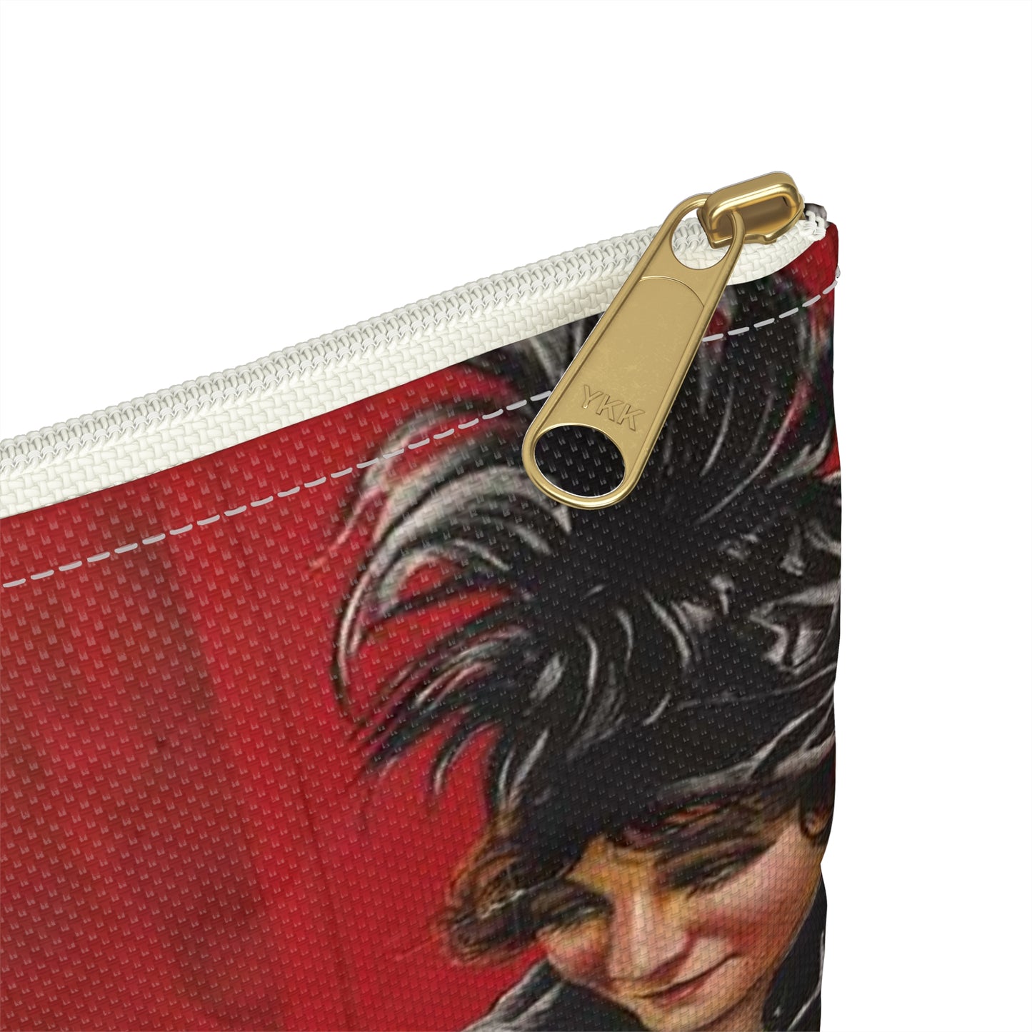 The mysterious beauty Following a phantom love. Large Organizer Pouch with Black Zipper