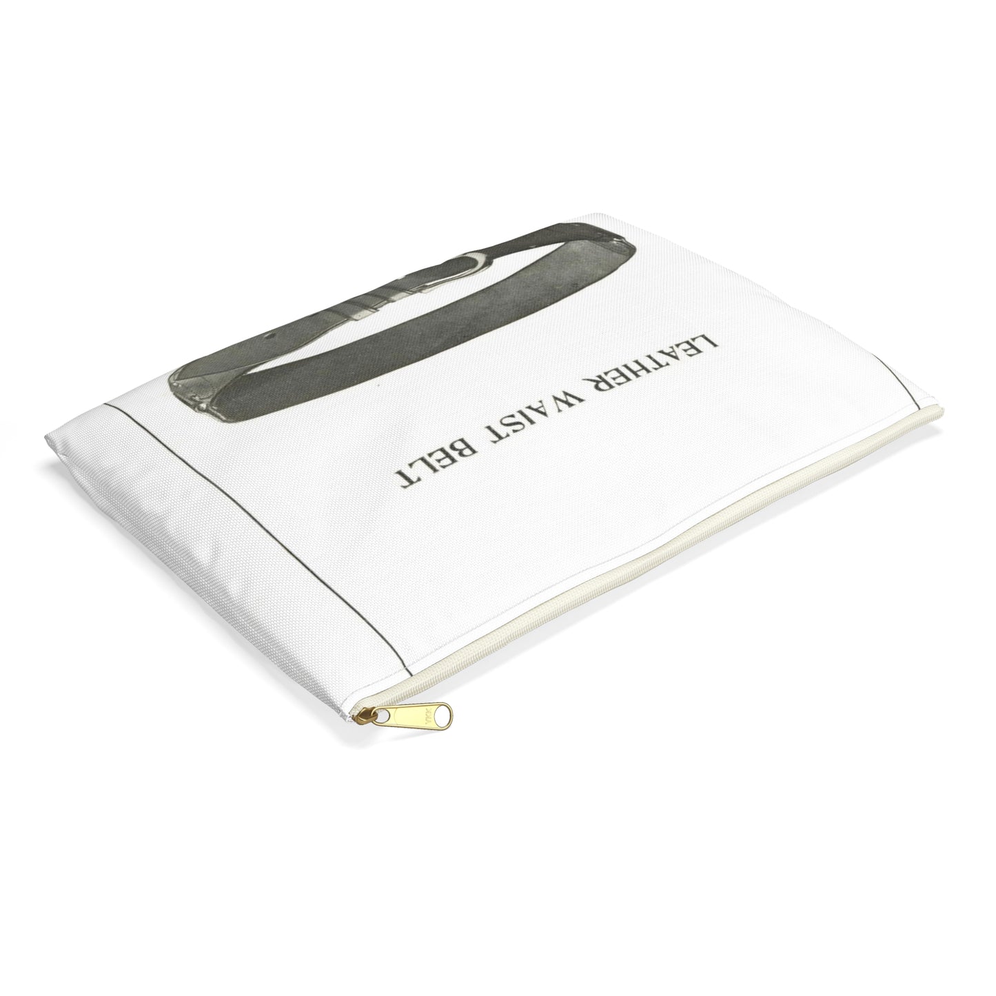 Patent drawing - Leather Waist Belt - . Public domain image Large Organizer Pouch with Black Zipper