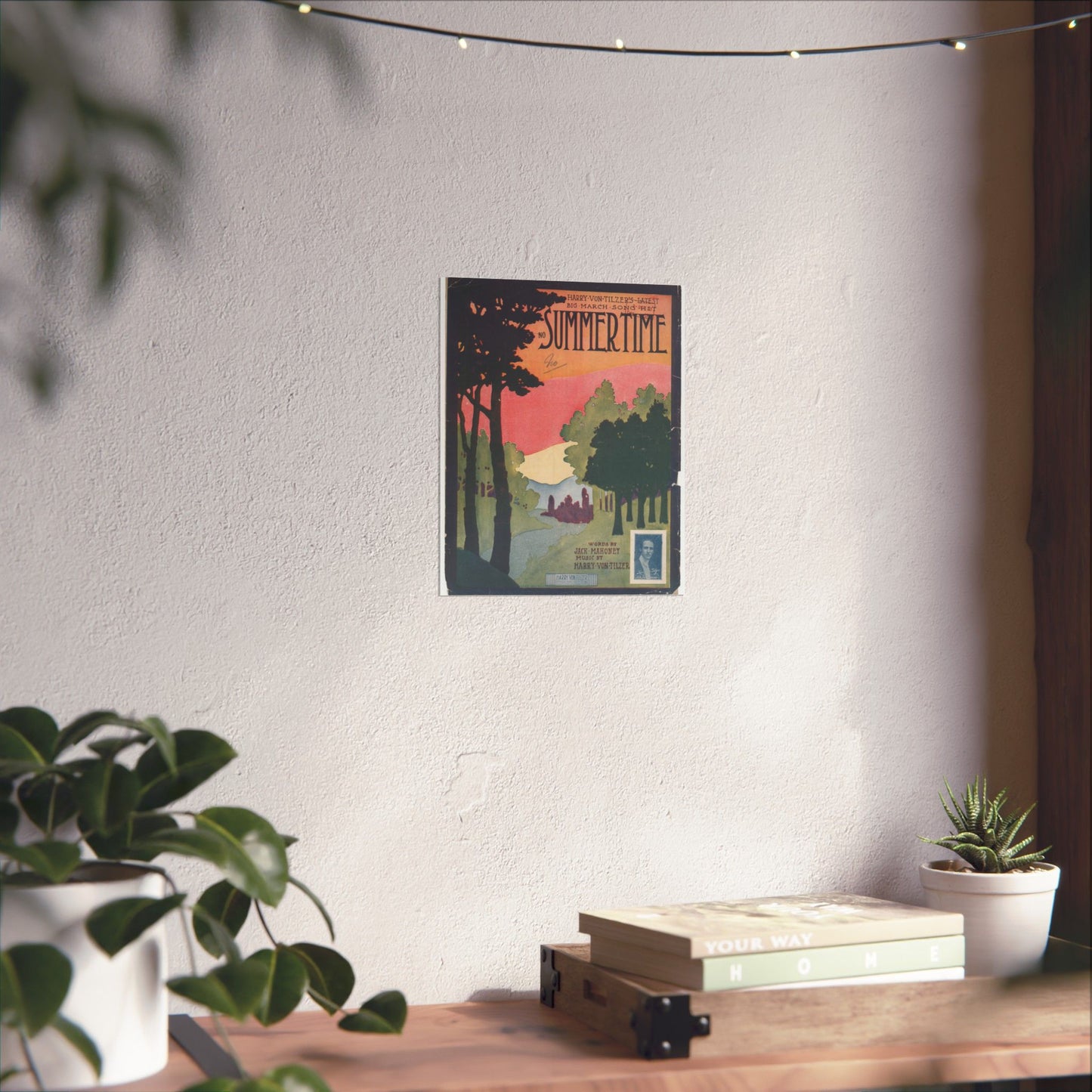 Summertime, musical notation - Public domain American sheet music High Quality Matte Wall Art Poster for Home, Office, Classroom